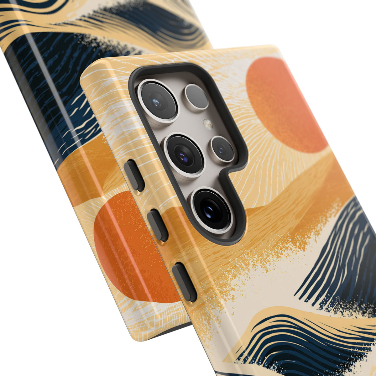Blue Tough Phone Case for Samsung - Kyoto Cresting Tide