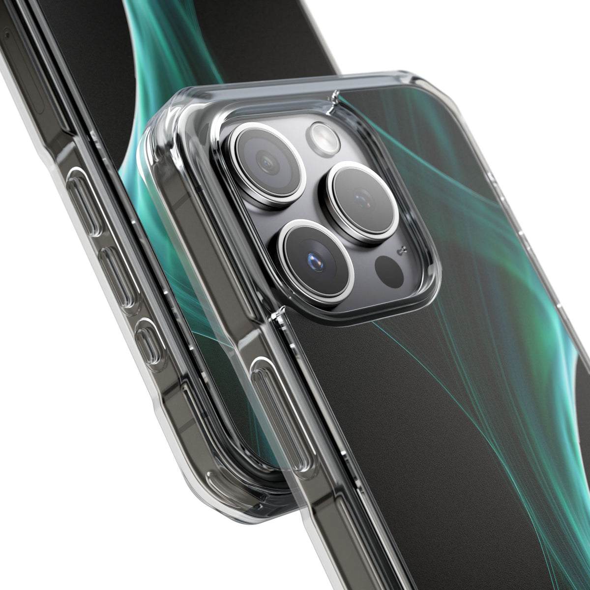 Emerald Lumen · Clear Impact Magnetic Phone Case for iPhone · Green