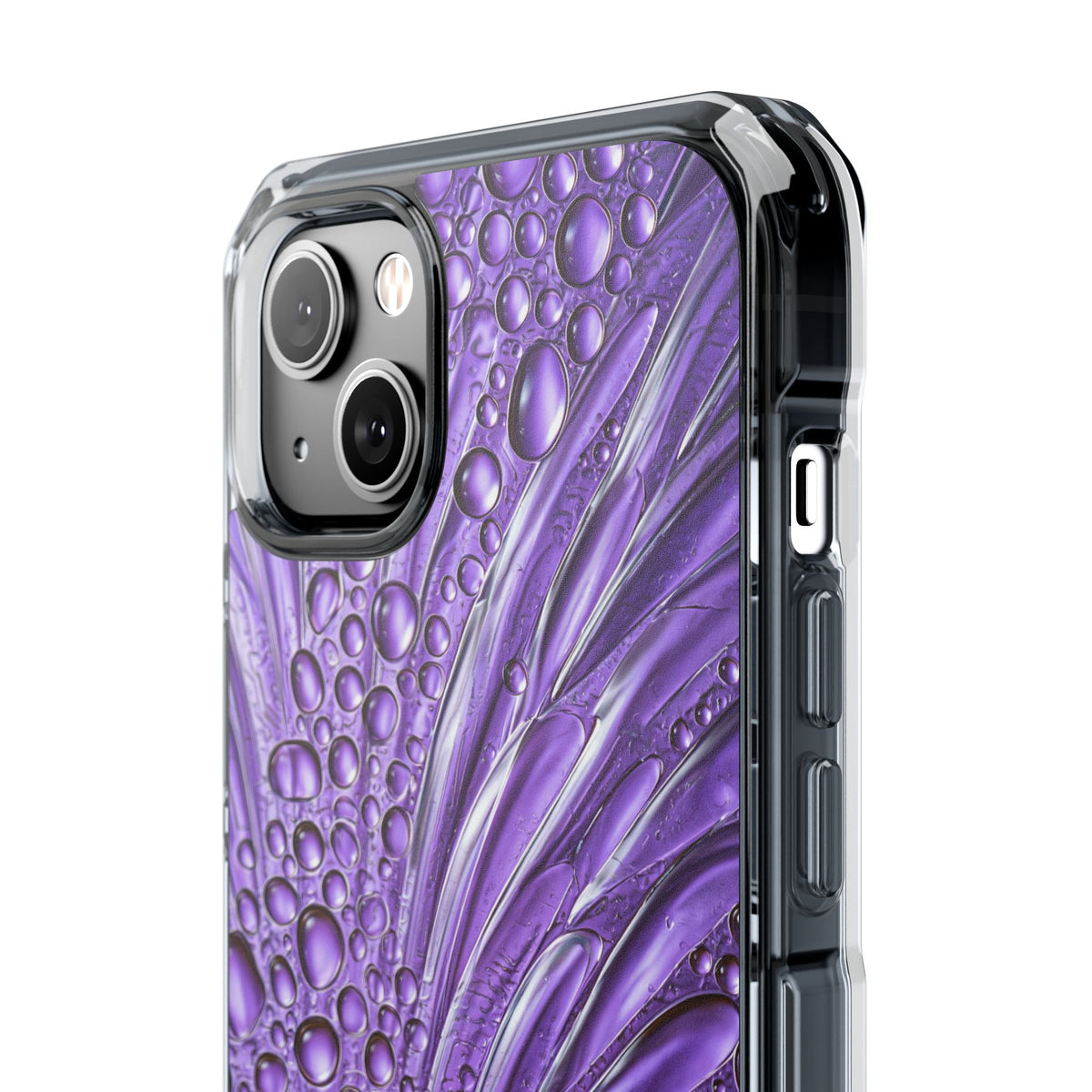 Violet Liquid Gel · Clear Impact Magnetic Phone Case for iPhone · Purple