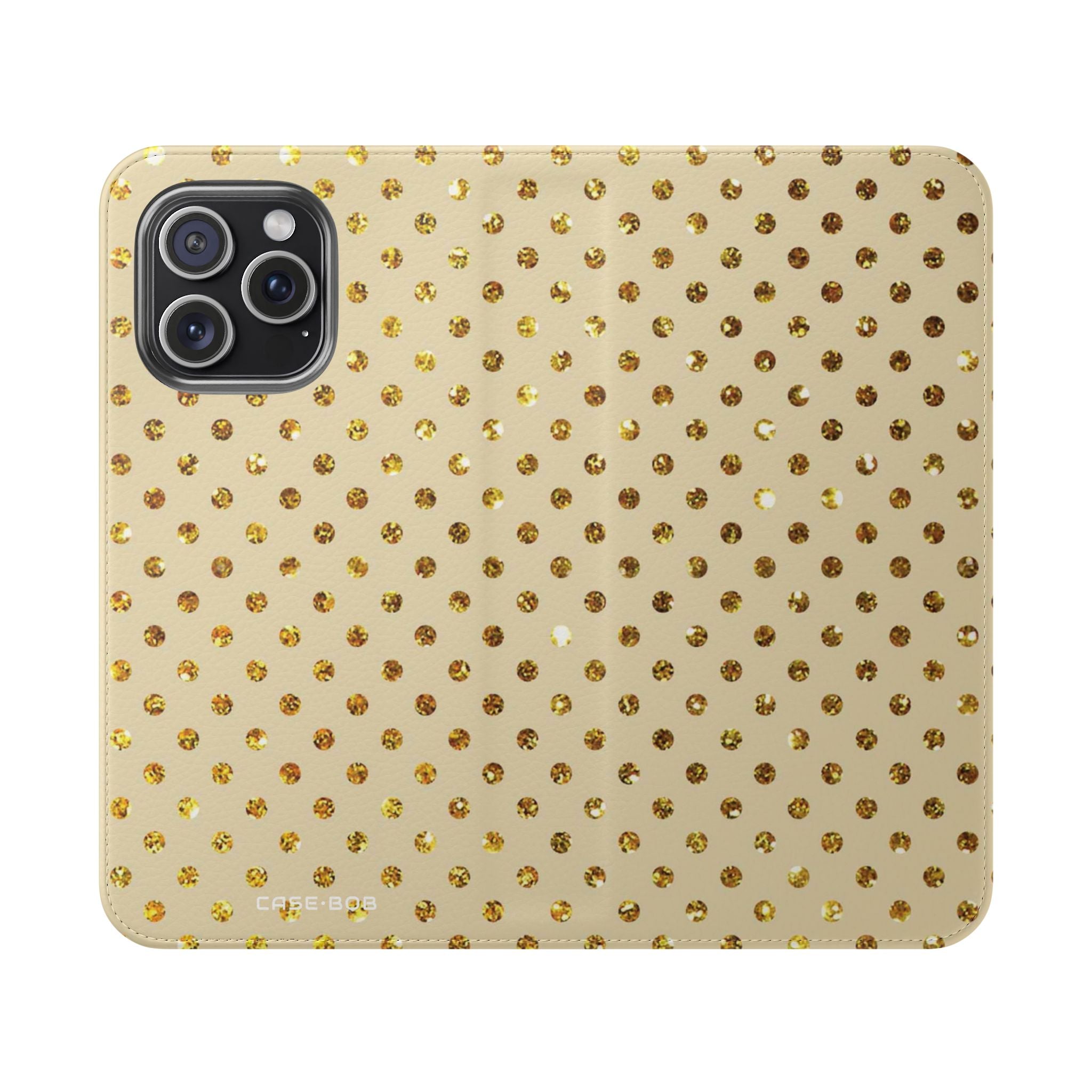 Golden Sparkle - iPhone 15 Pro Max Case - Wallet