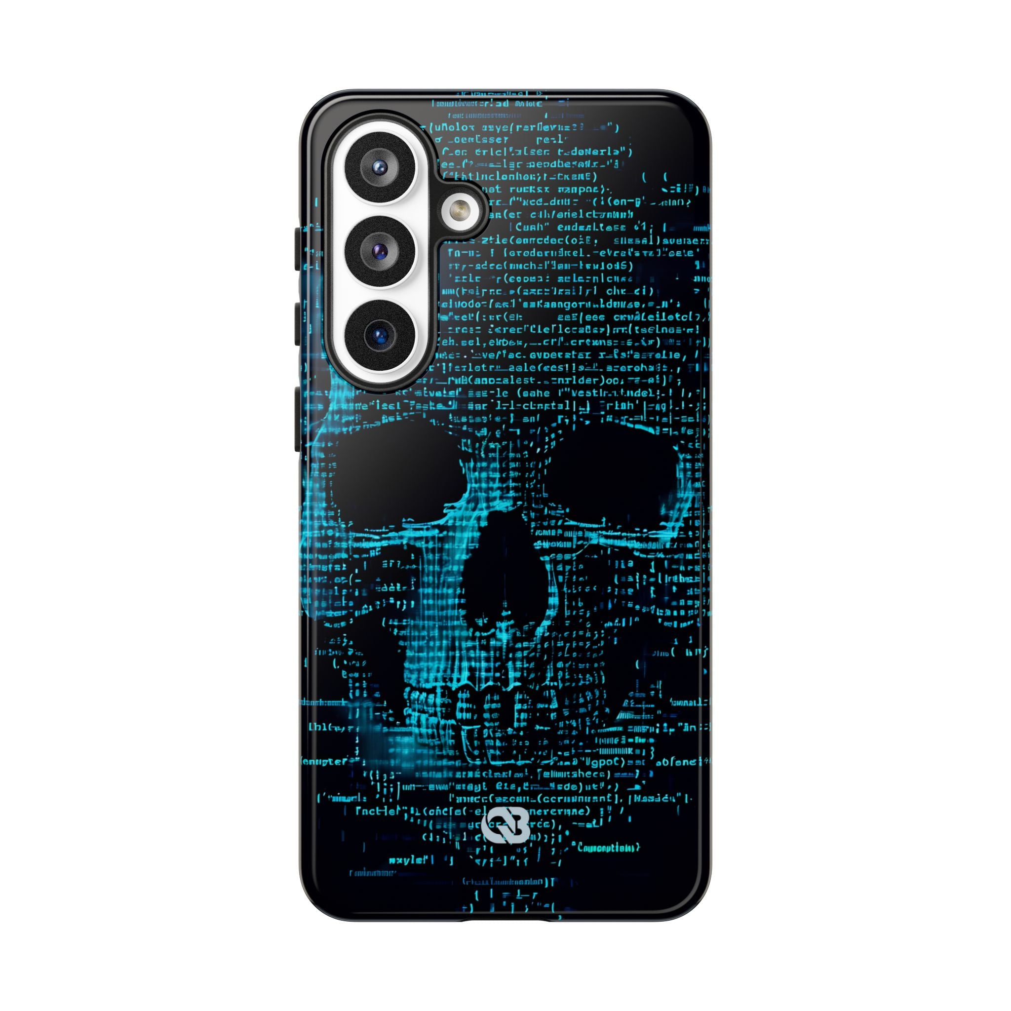 Cyan Glitch Skull · Tough Phone Case for Samsung