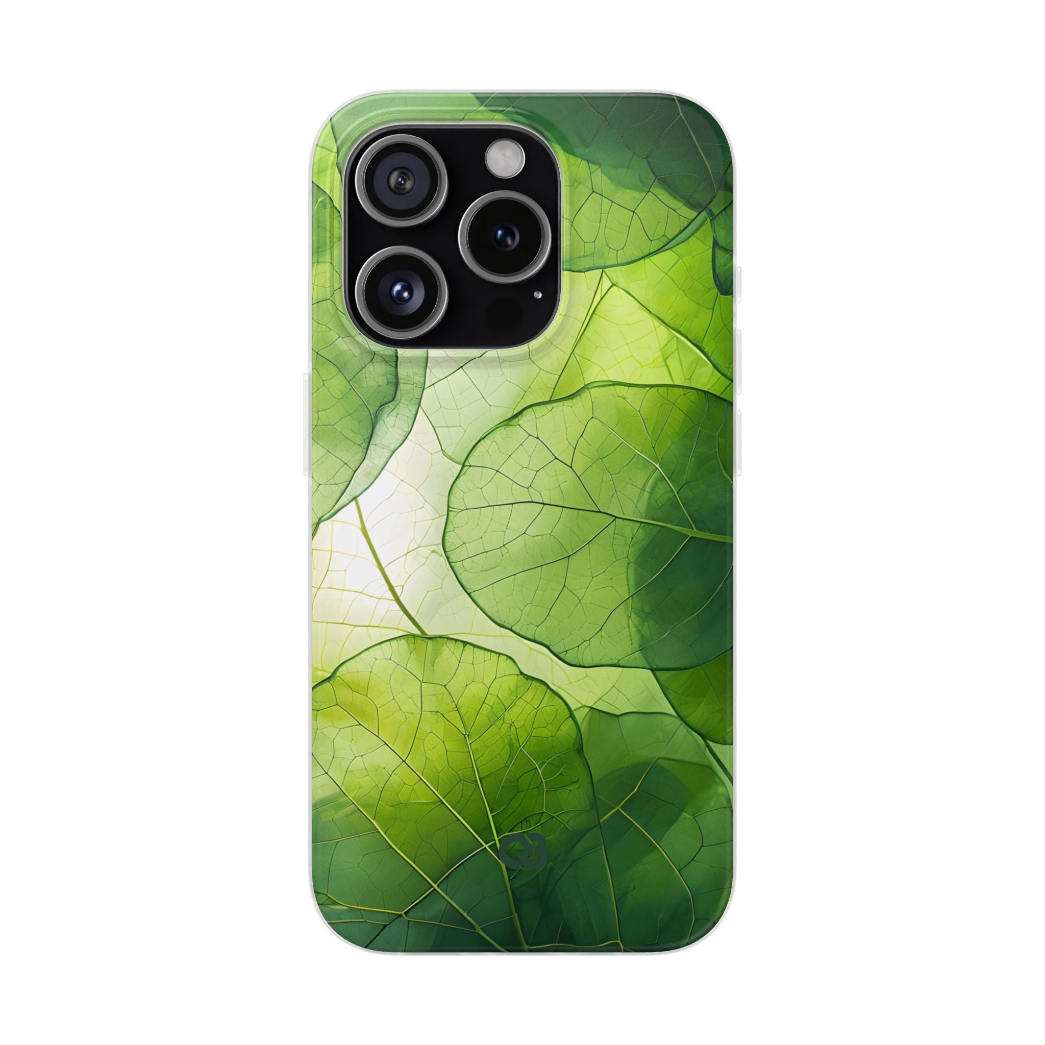 Emerald Leaf Veins · Soft Phone Case for iPhone