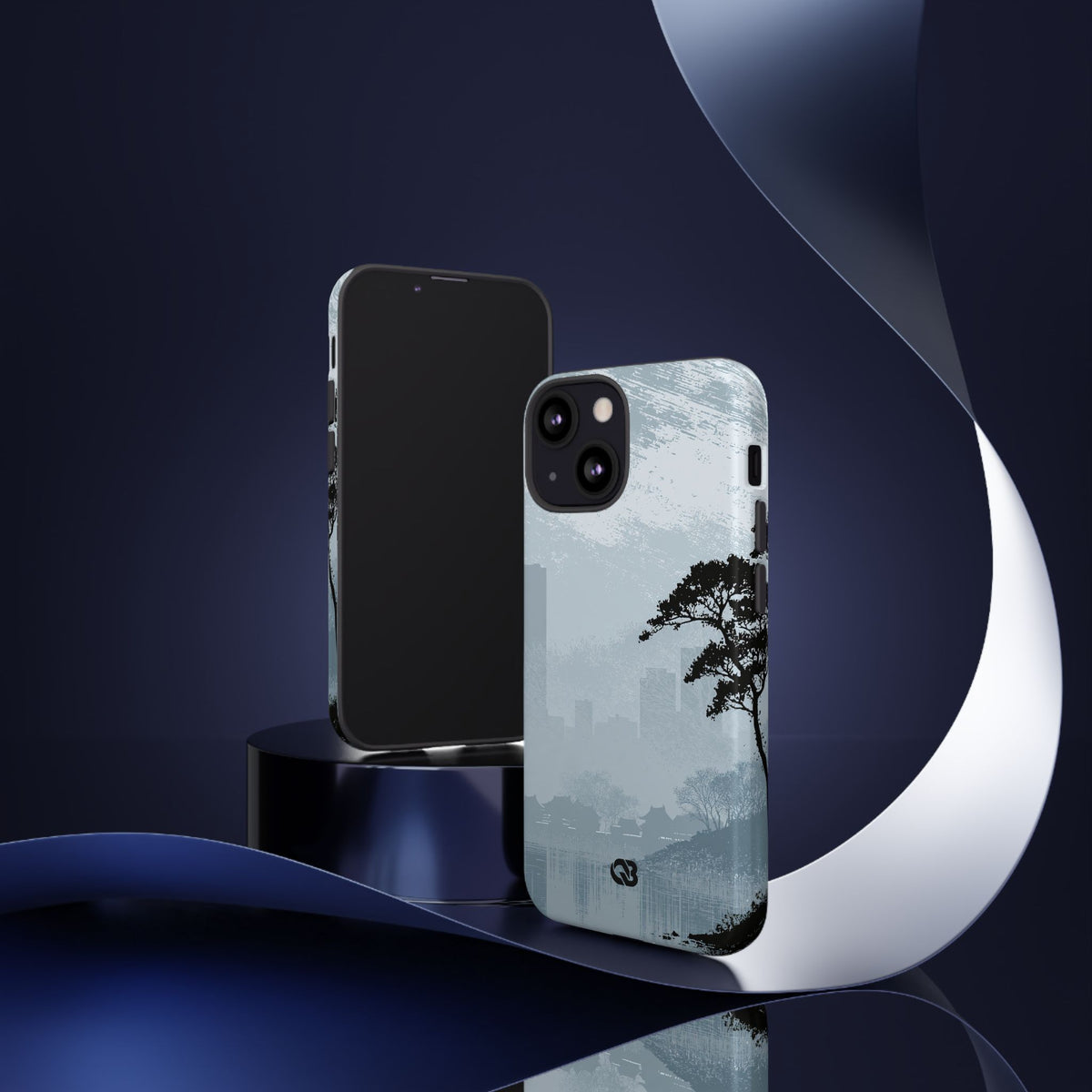 Misty Horizon · Tough Phone Case for iPhone · Blue