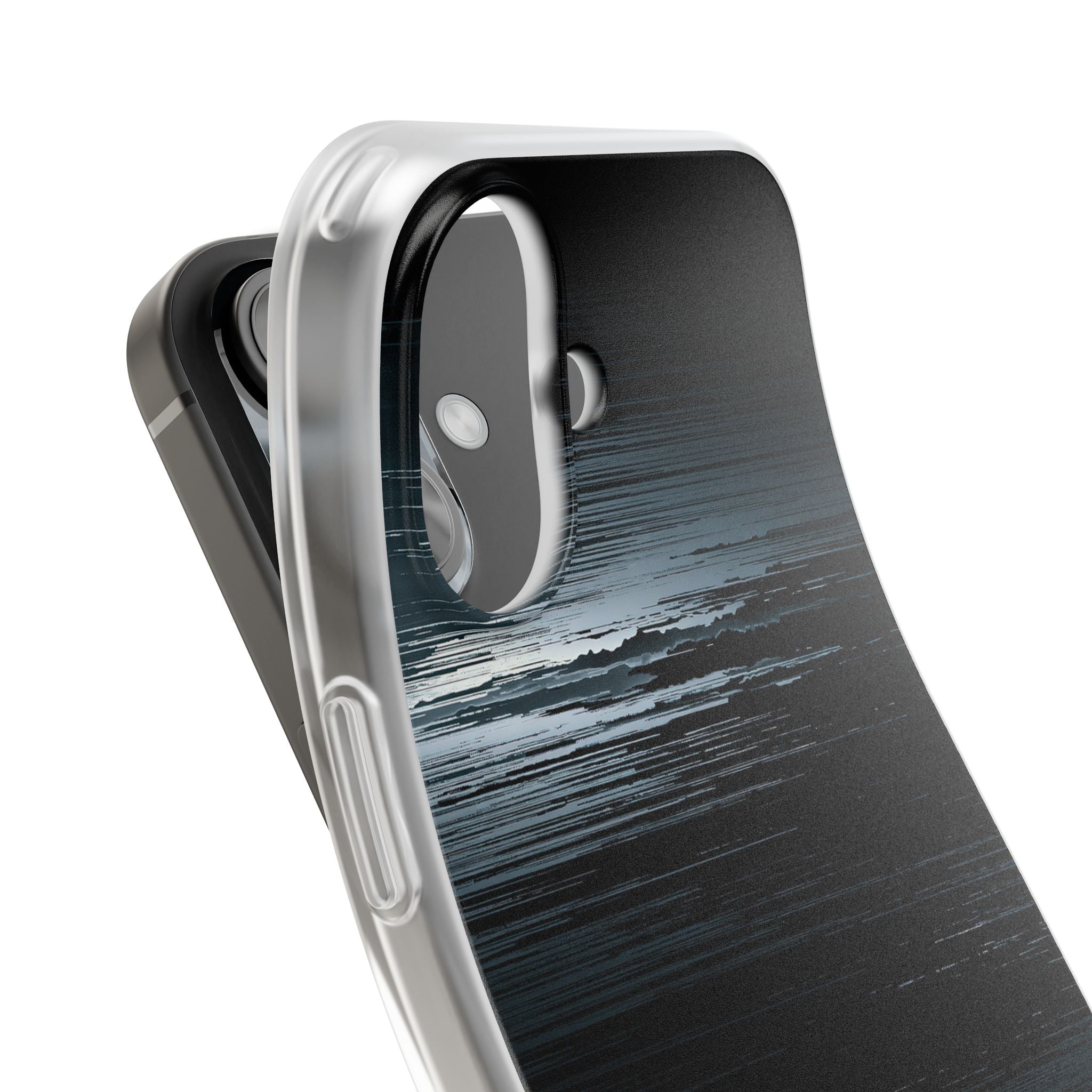 Black Lite Phone Case for iPhone - Frozen Signal Glitch