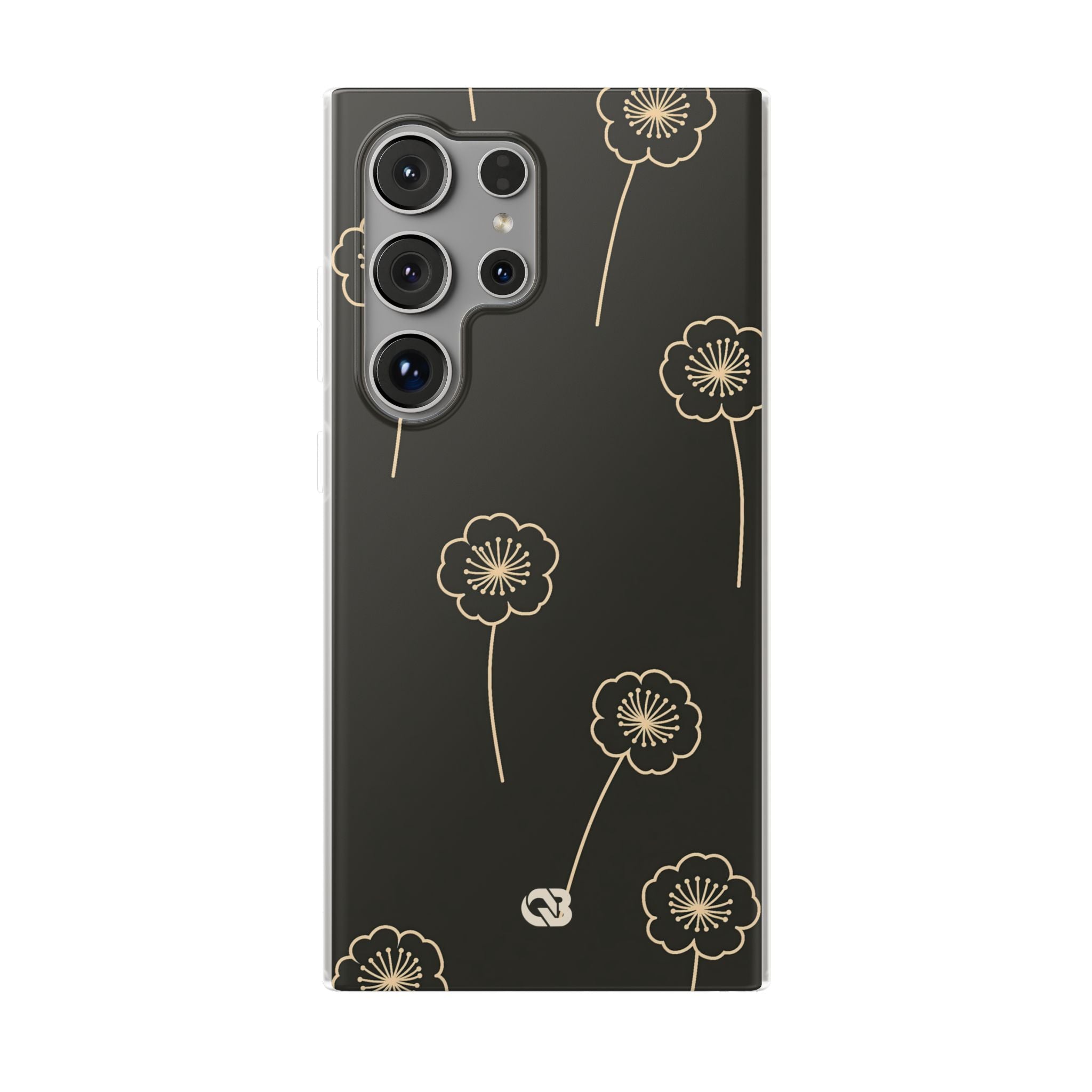 Black Lite Phone Case for Samsung - Obsidian Sand Petals