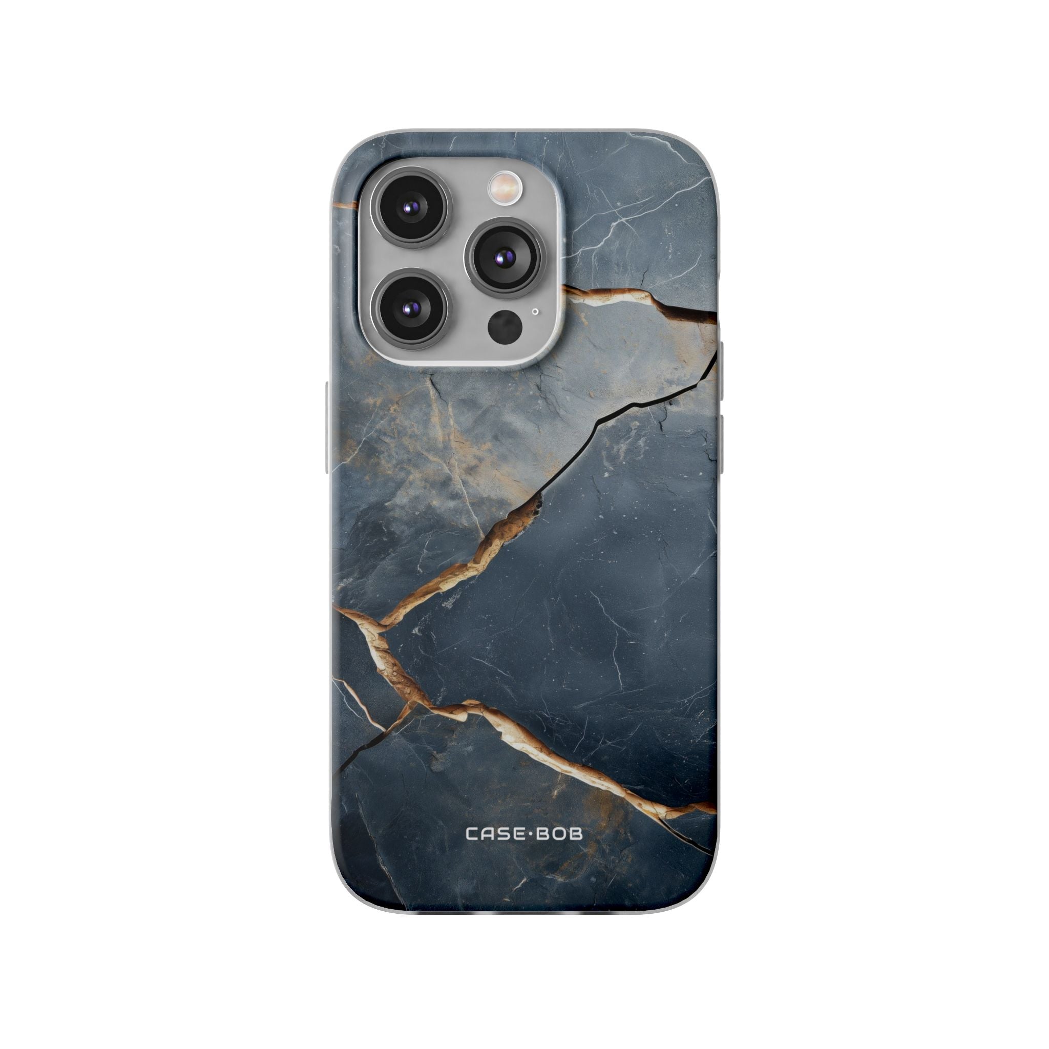 Jagged Vein Navy iPhone 14 Pro -pehmeä suojakotelo