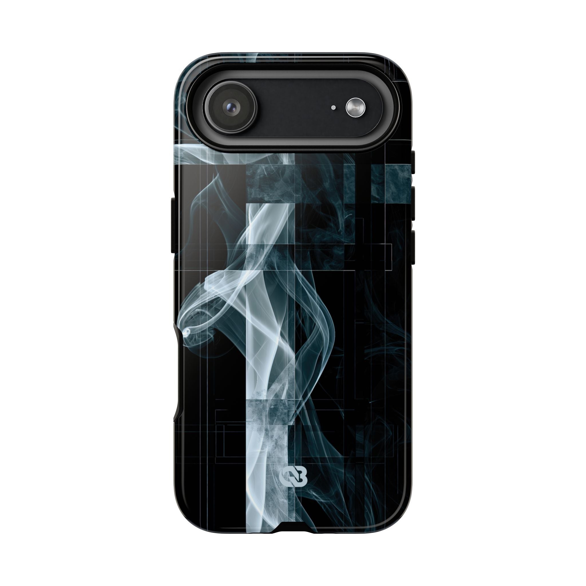 Black Tough Phone Case for iPhone - Arctic Vapor Grid
