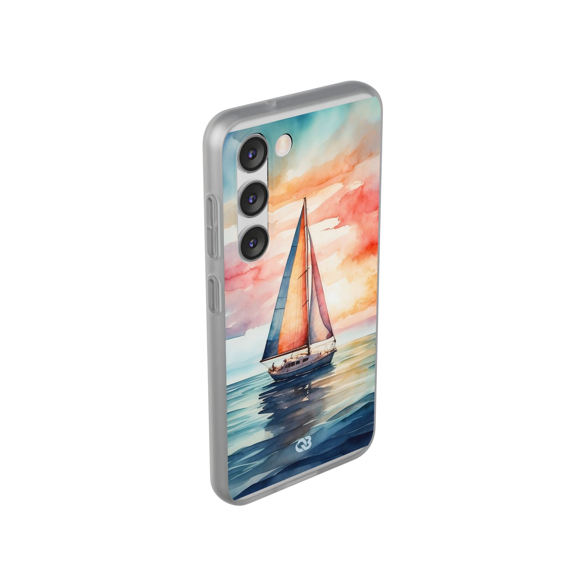 Crimson Horizon Sail · Soft Phone Case for Samsung