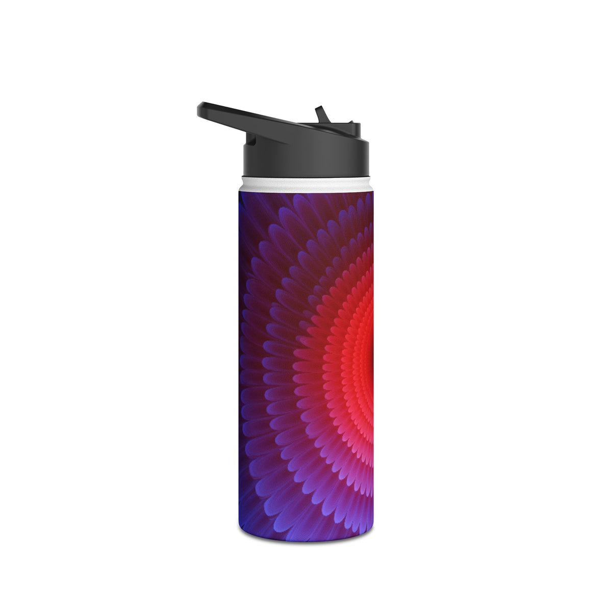 Radial Spectrum Bloom · Insulated Water Bottle · Blue