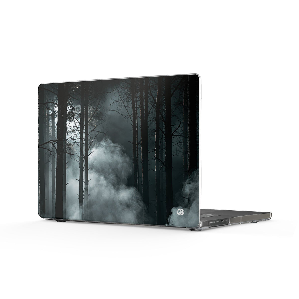 Shadowed Pine Mist · Clear Hard Case for MacBook · Black