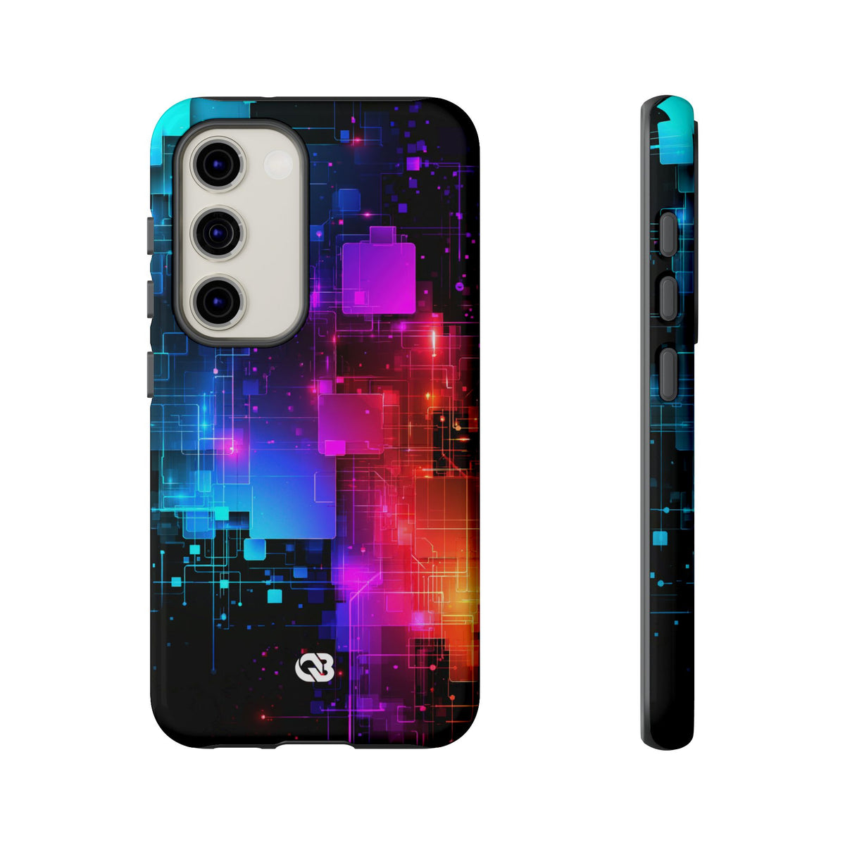 Spectral Circuit Grid · Tough Phone Case for Samsung · Black
