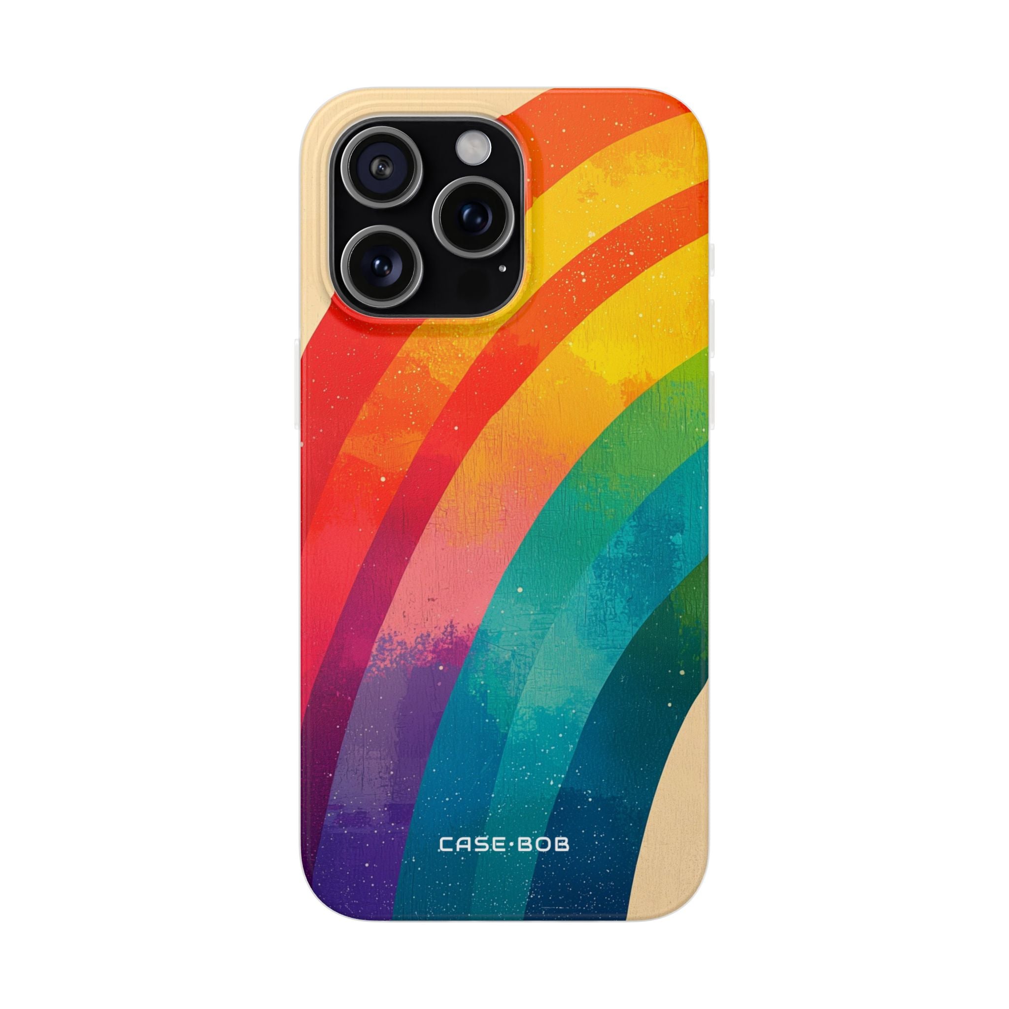 Textured Rainbow Arc iPhone 15 Pro Max Case - Soft