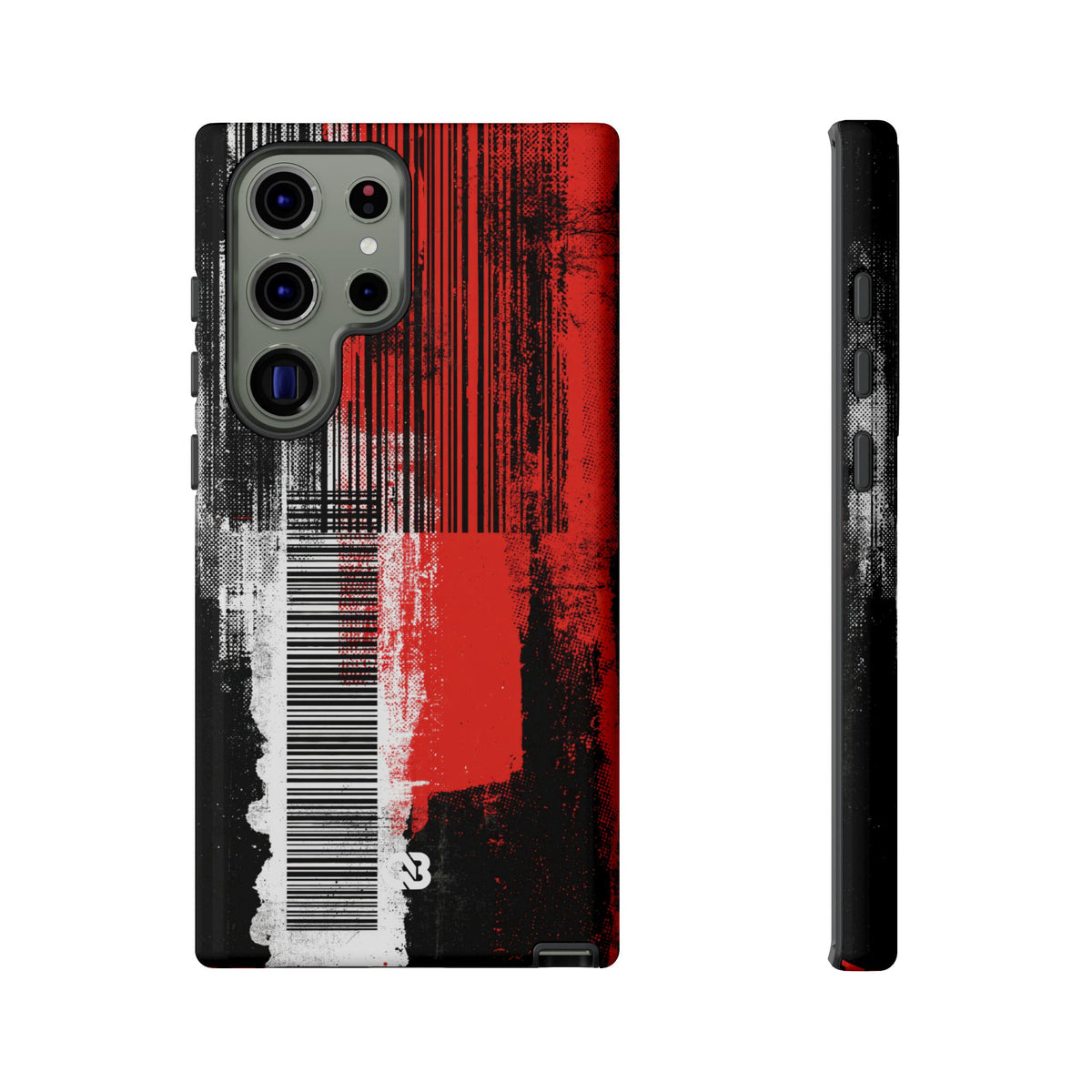 Distorted Barcode · Tough Phone Case for Samsung · Black