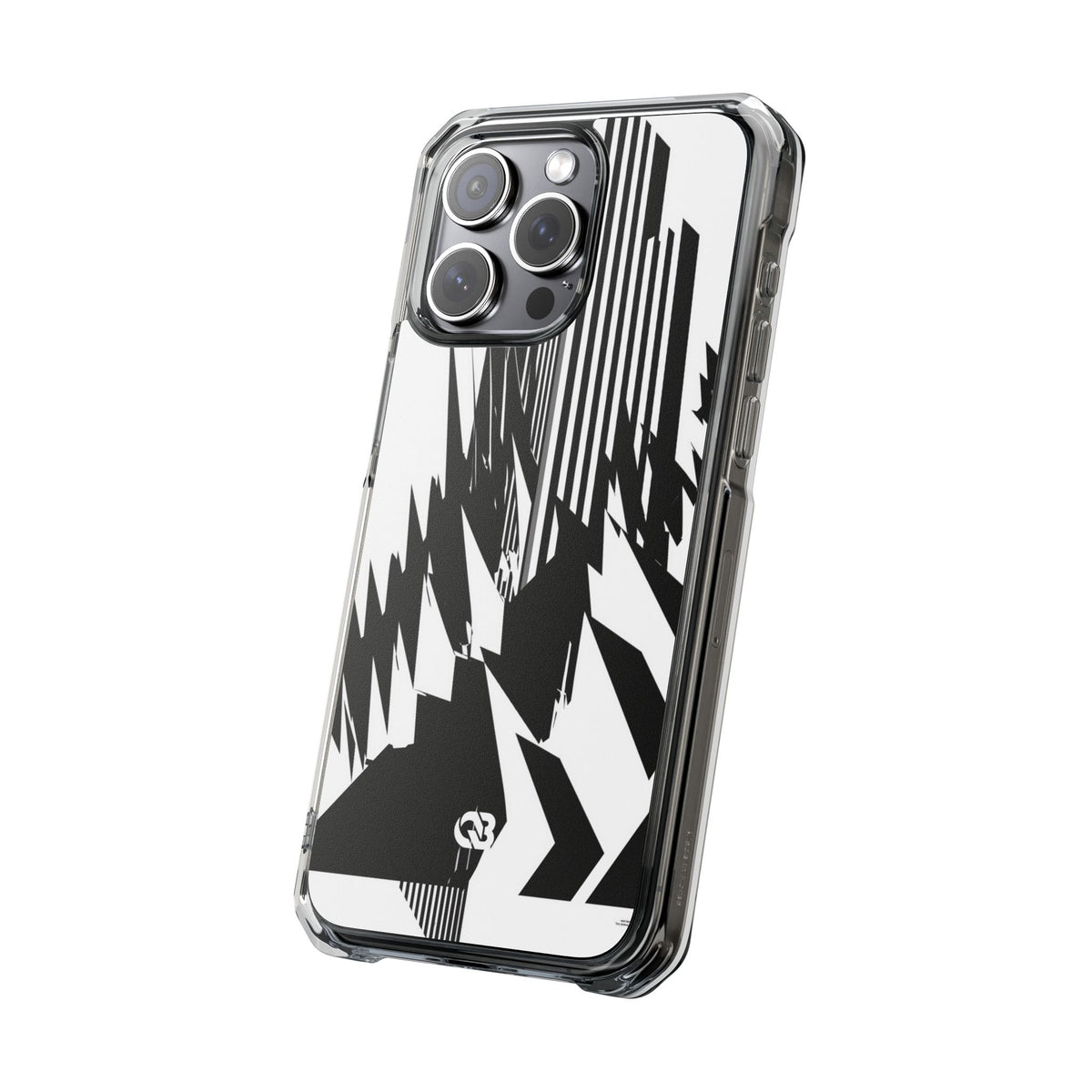 Orbital Spire · Clear Impact Magnetic Phone Case for iPhone · Black