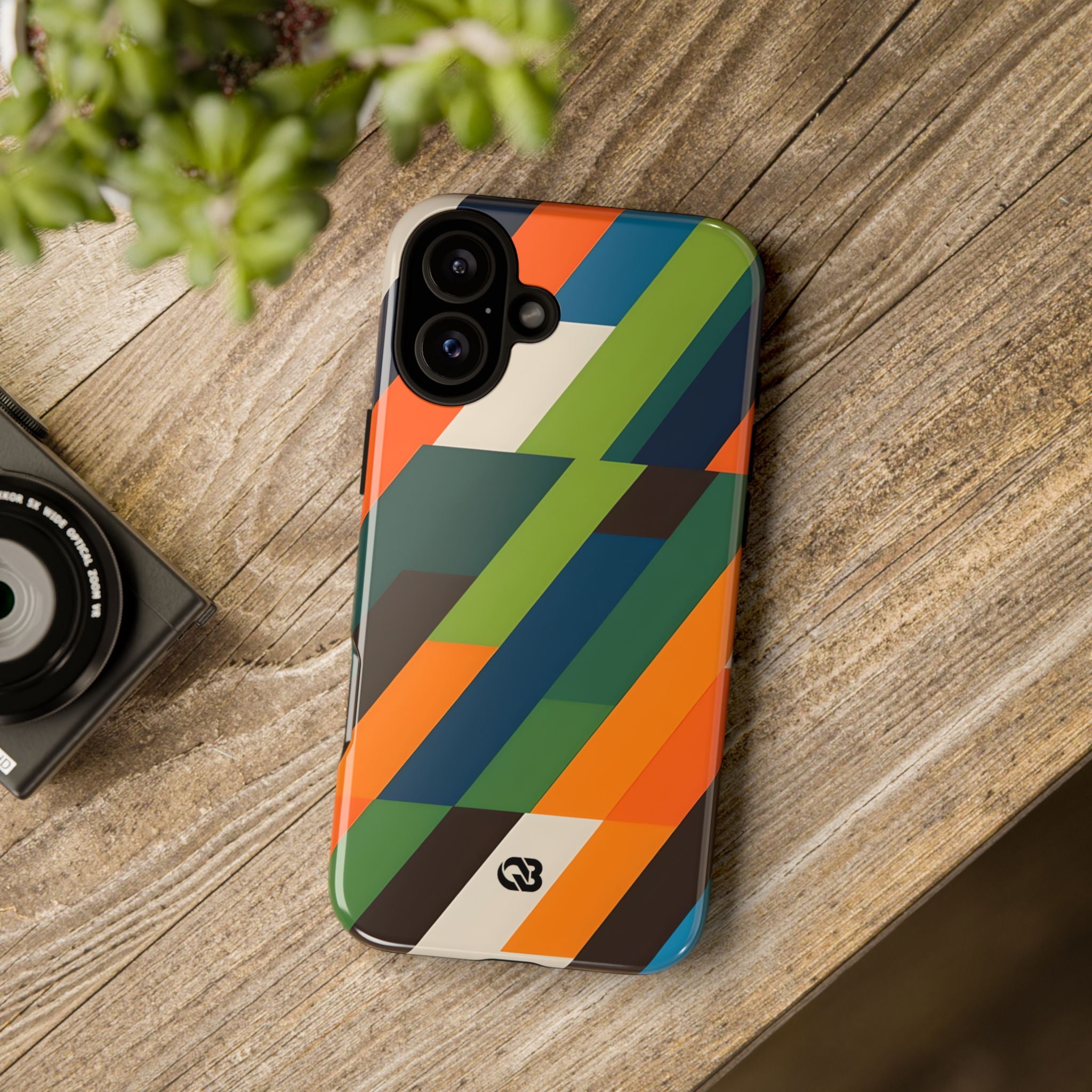 Custodia Retro Mosaico Angolata · Tough per iPhone