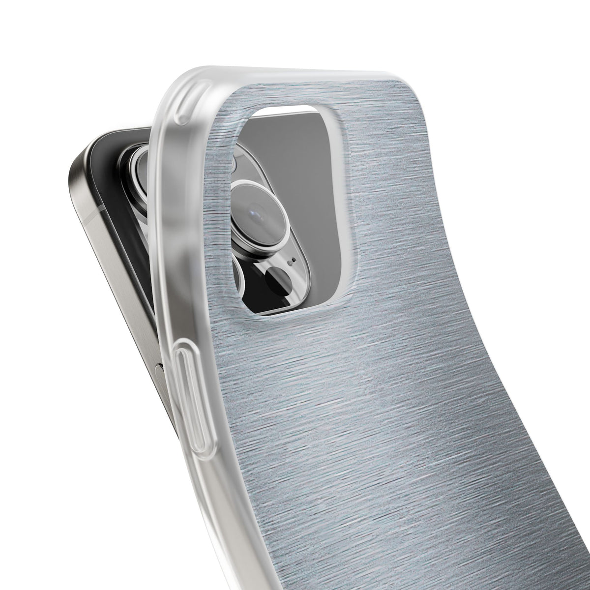 Brushed Aluminum · Lite Phone Case for iPhone · Silver