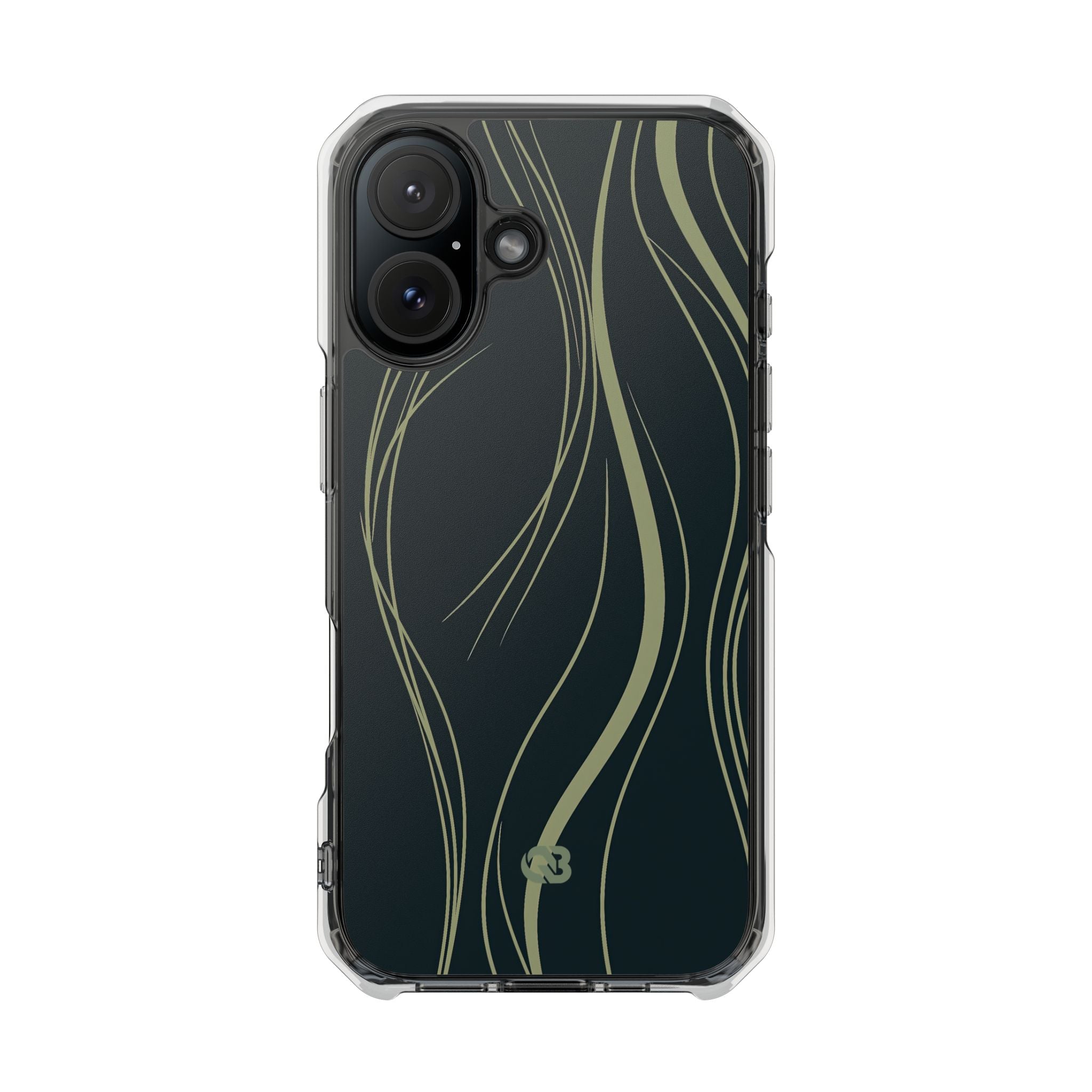 Green Impact MagSafe Phone Case for iPhone - Obsidian Sage Flow