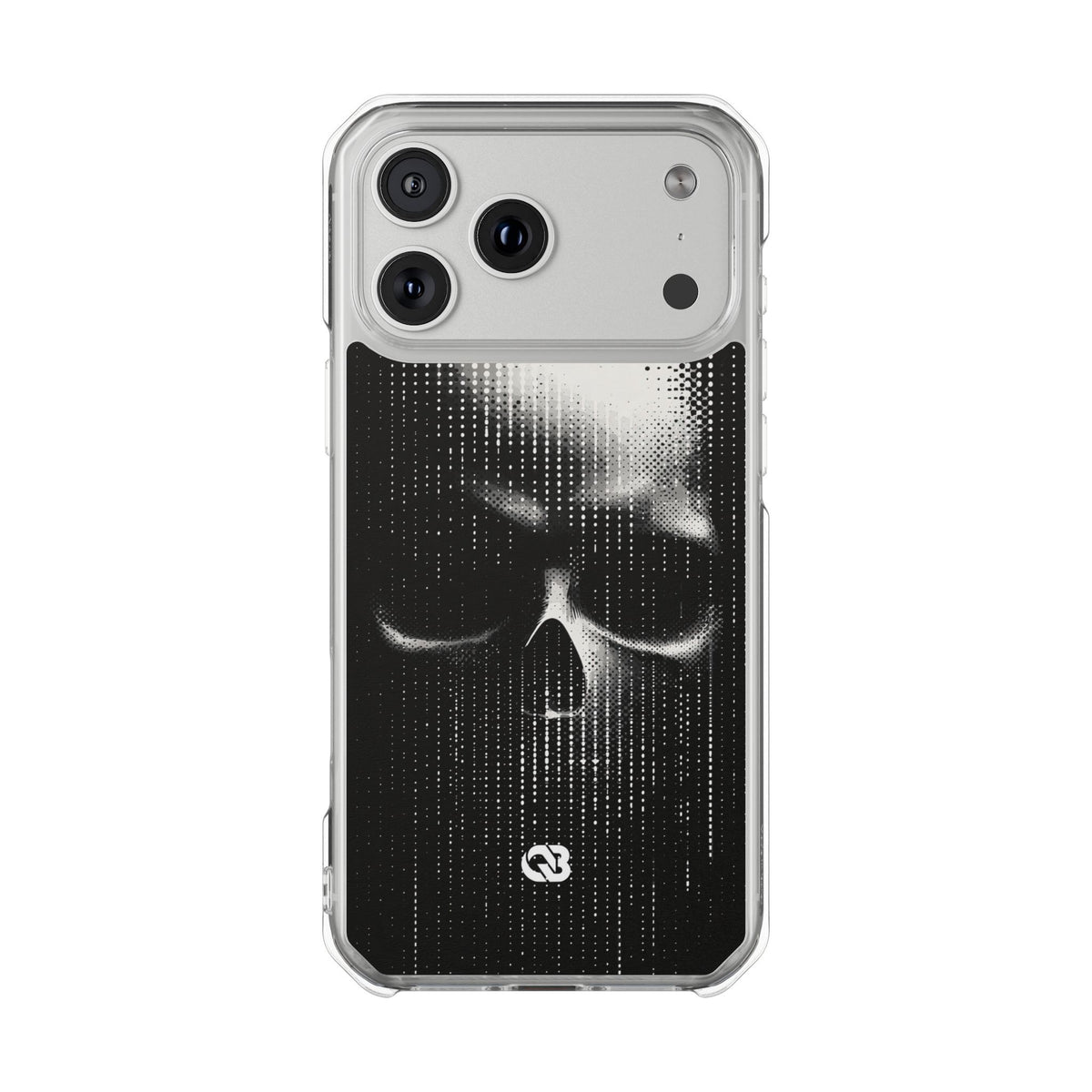 Raster Phantom · Clear Impact Magnetic Phone Case for iPhone · Black