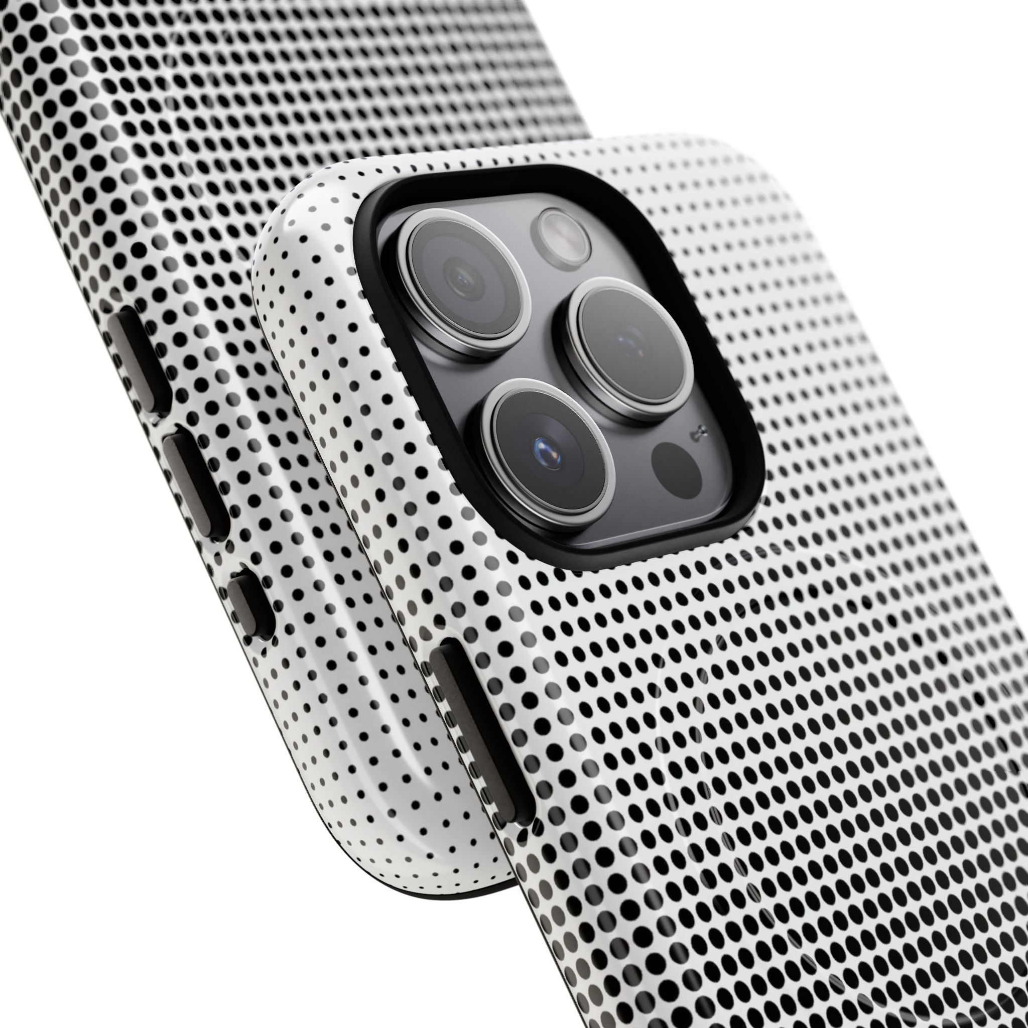 Black Tough 2.0 Magsafe Phone Case for iPhone - Obsidian Halftone Flux