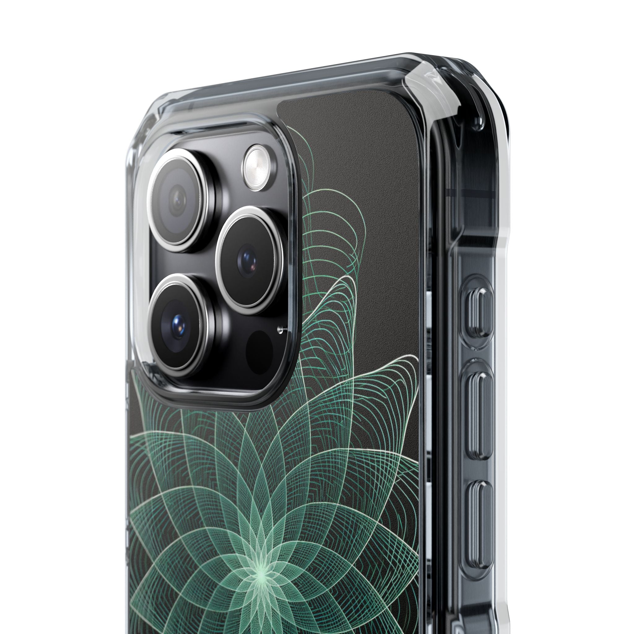 Green Impact MagSafe Phone Case for iPhone - Cyan Signal Bloom