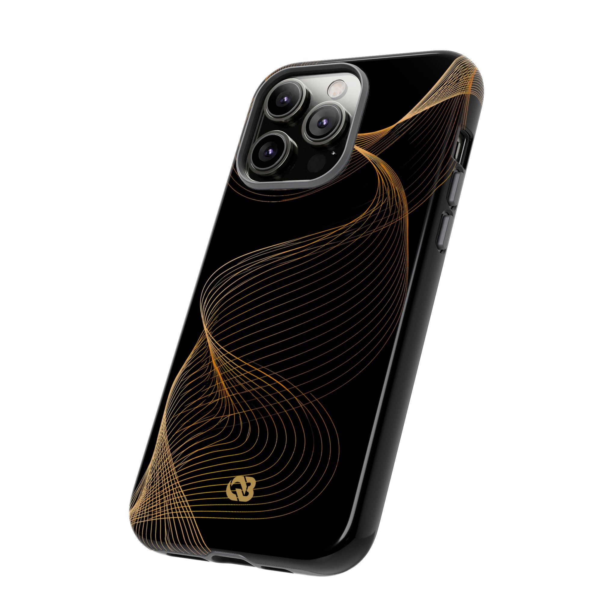 Gold Tough Phone Case for iPhone - Burnished Bronze Helix