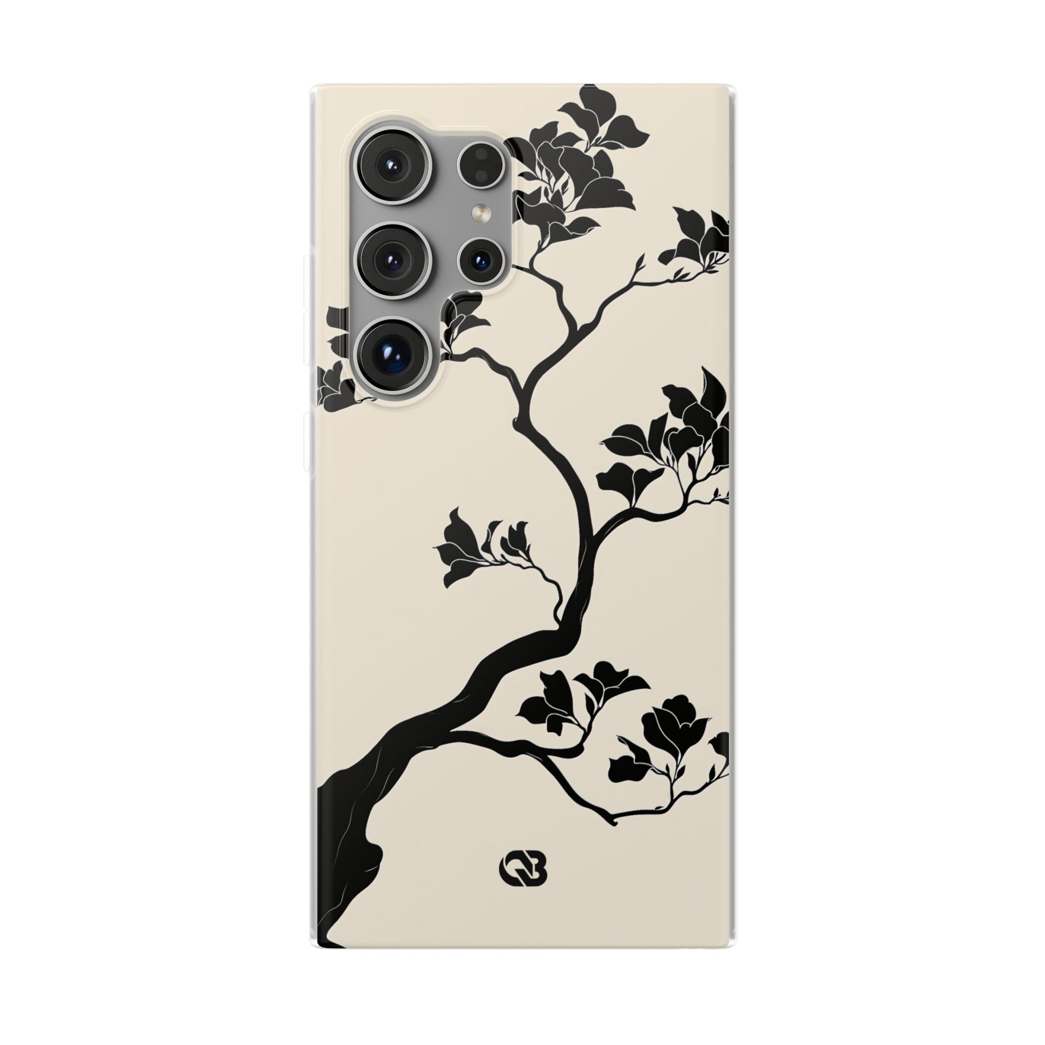 Beige Lite Phone Case for Samsung - Obsidian Bonsai Silhouette