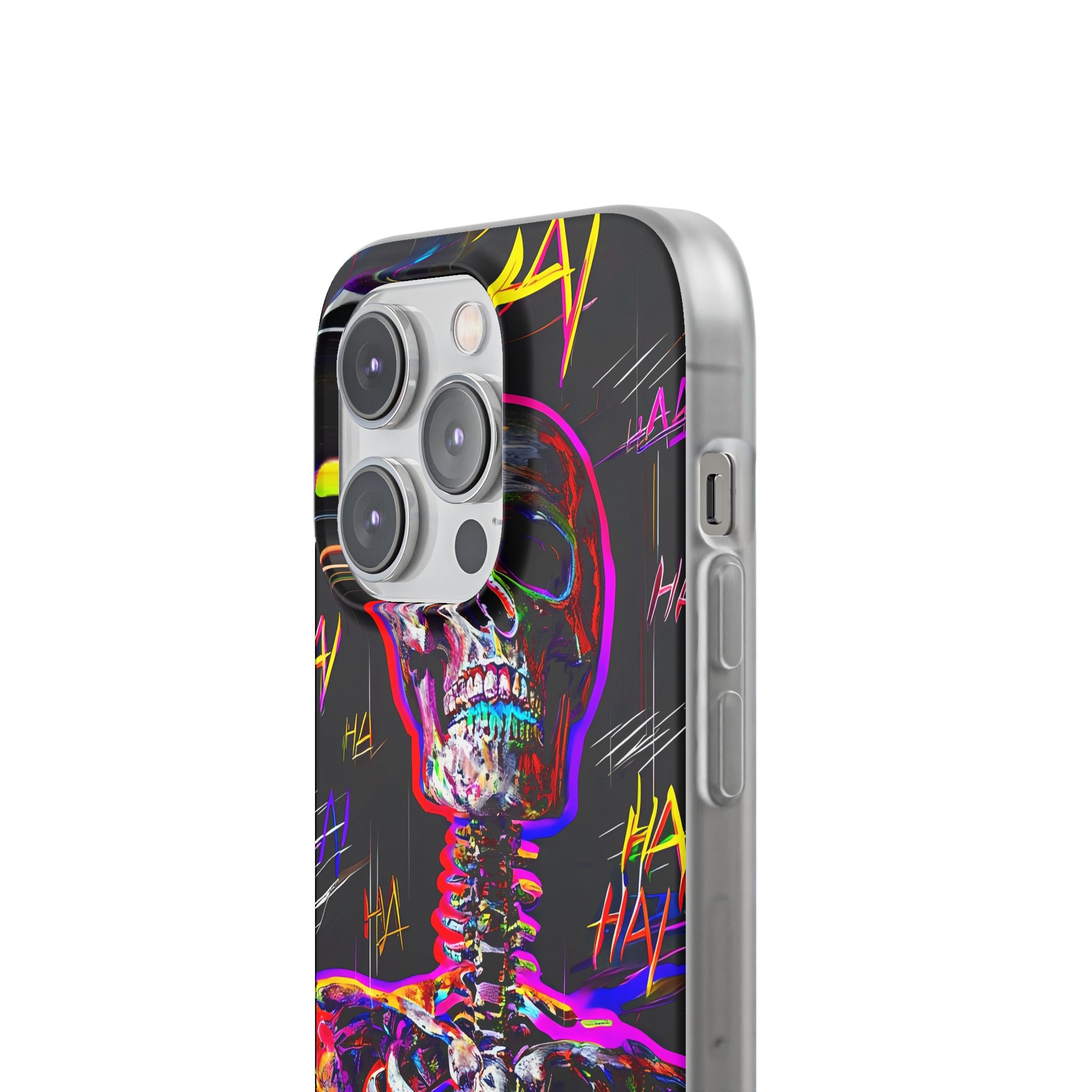 Neon Glitch Skeleton · Soft Handyhülle für iPhone