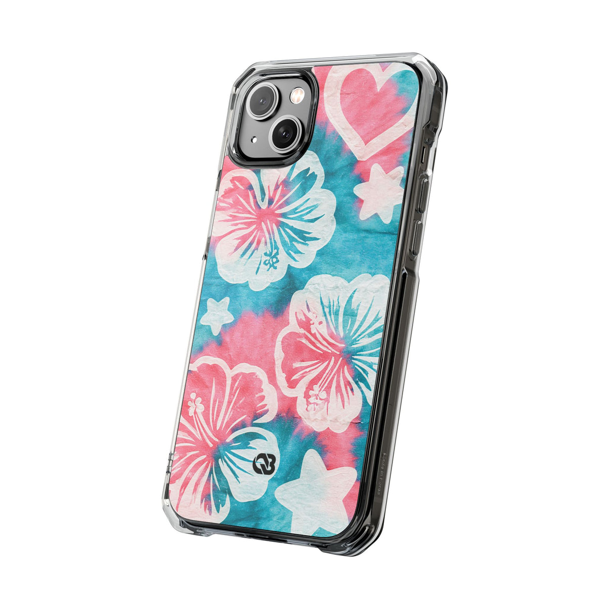 Tropical Hibiscus Bloom · Clear Impact Magnetic Phone Case for iPhone · Teal