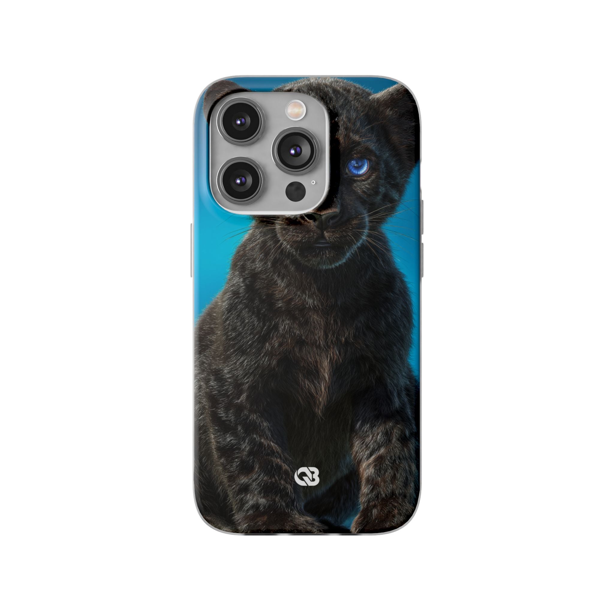 Sapphire Gaze Panther · Soft Phone Case for iPhone