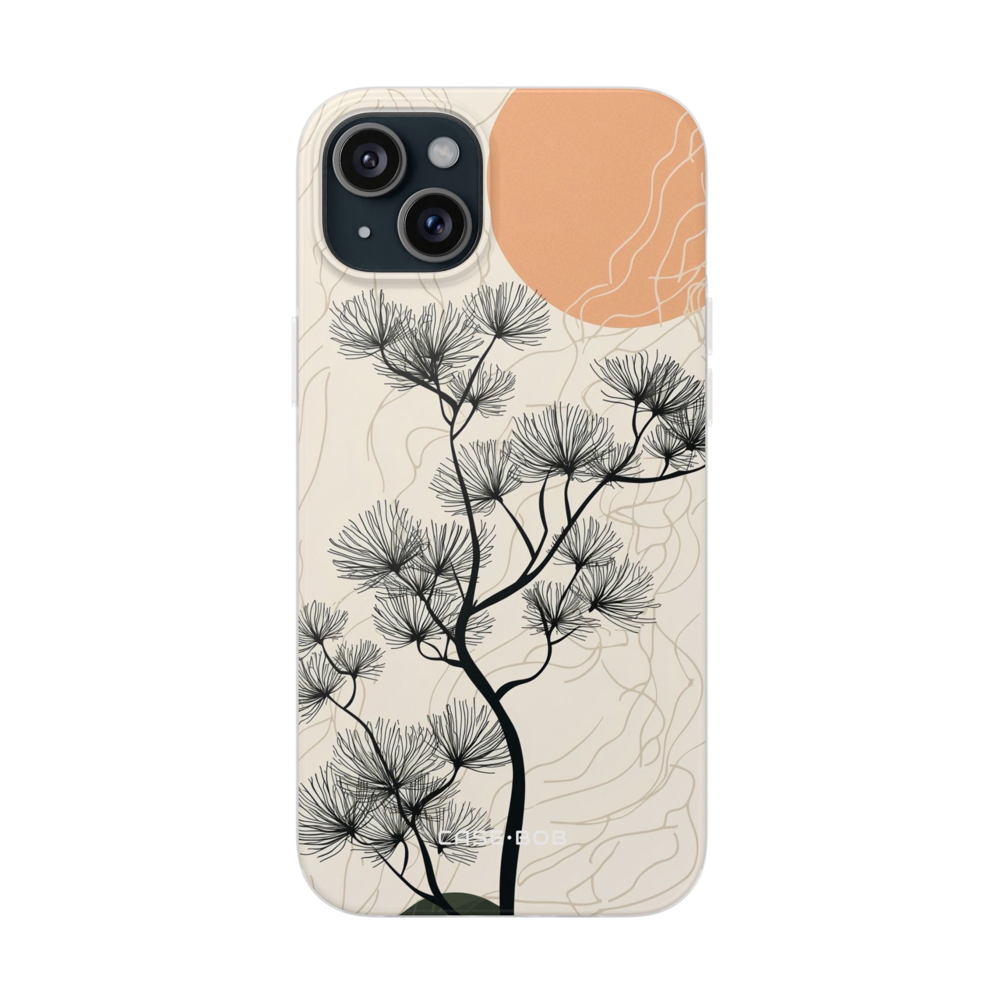 Spiky Tree Sunset iPhone 15 Plus Case - Soft