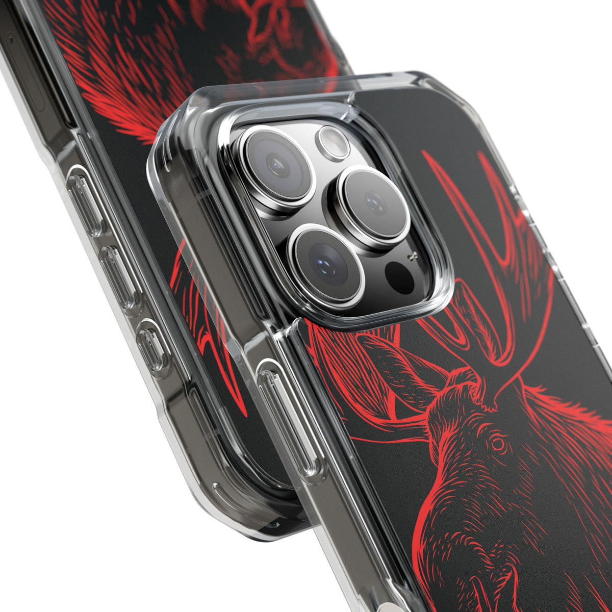 Nordic Elk · Clear Impact Magnetic Phone Case for iPhone · Black