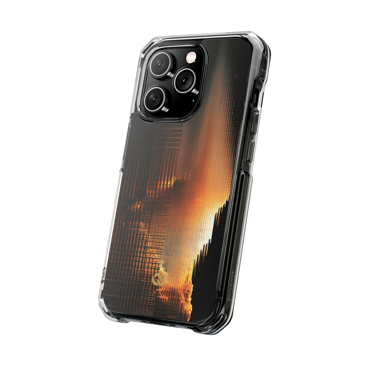 Luminous Grid · Clear Impact Magnetic Phone Case for iPhone · Black