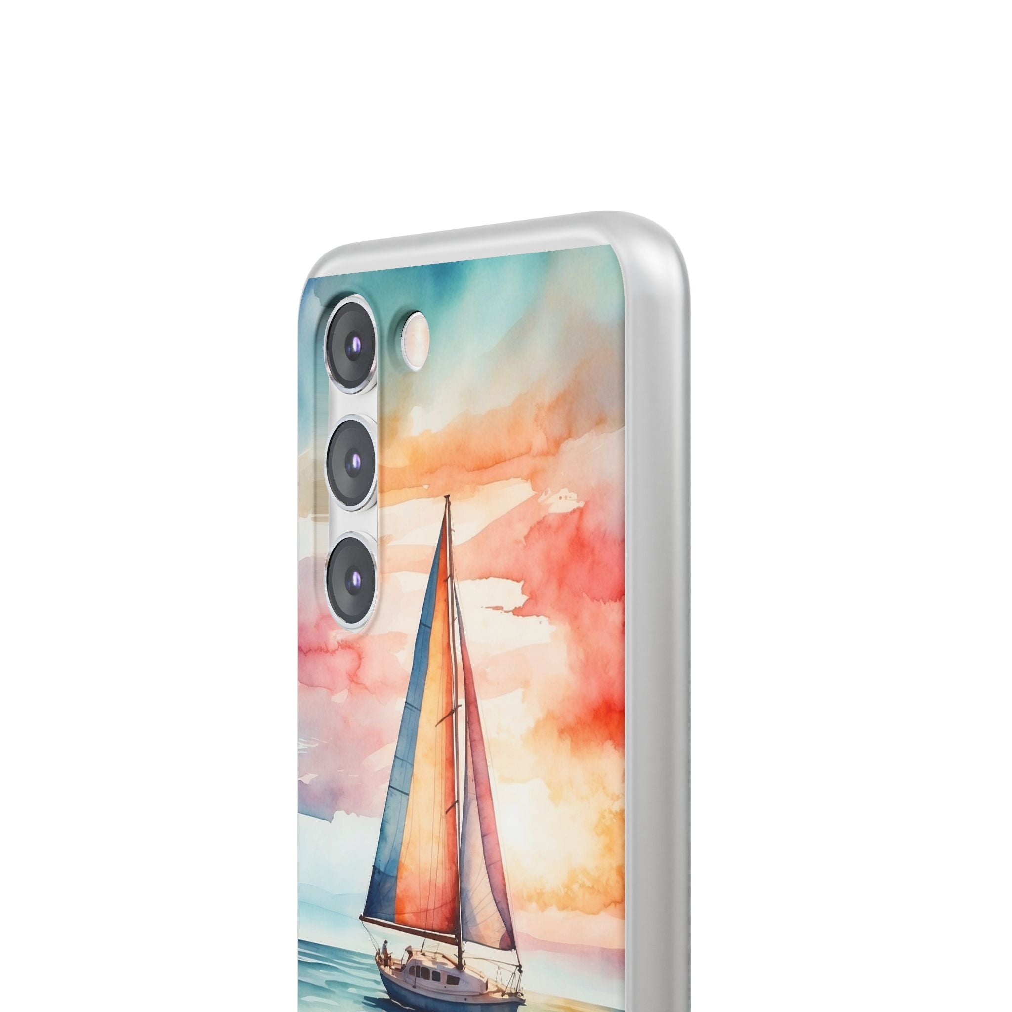 Crimson Horizon Sail · Soft Phone Case for Samsung