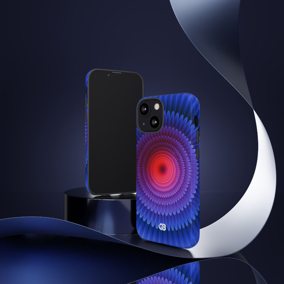 Radial Spectrum Bloom · Tough Phone Case for iPhone · Blue