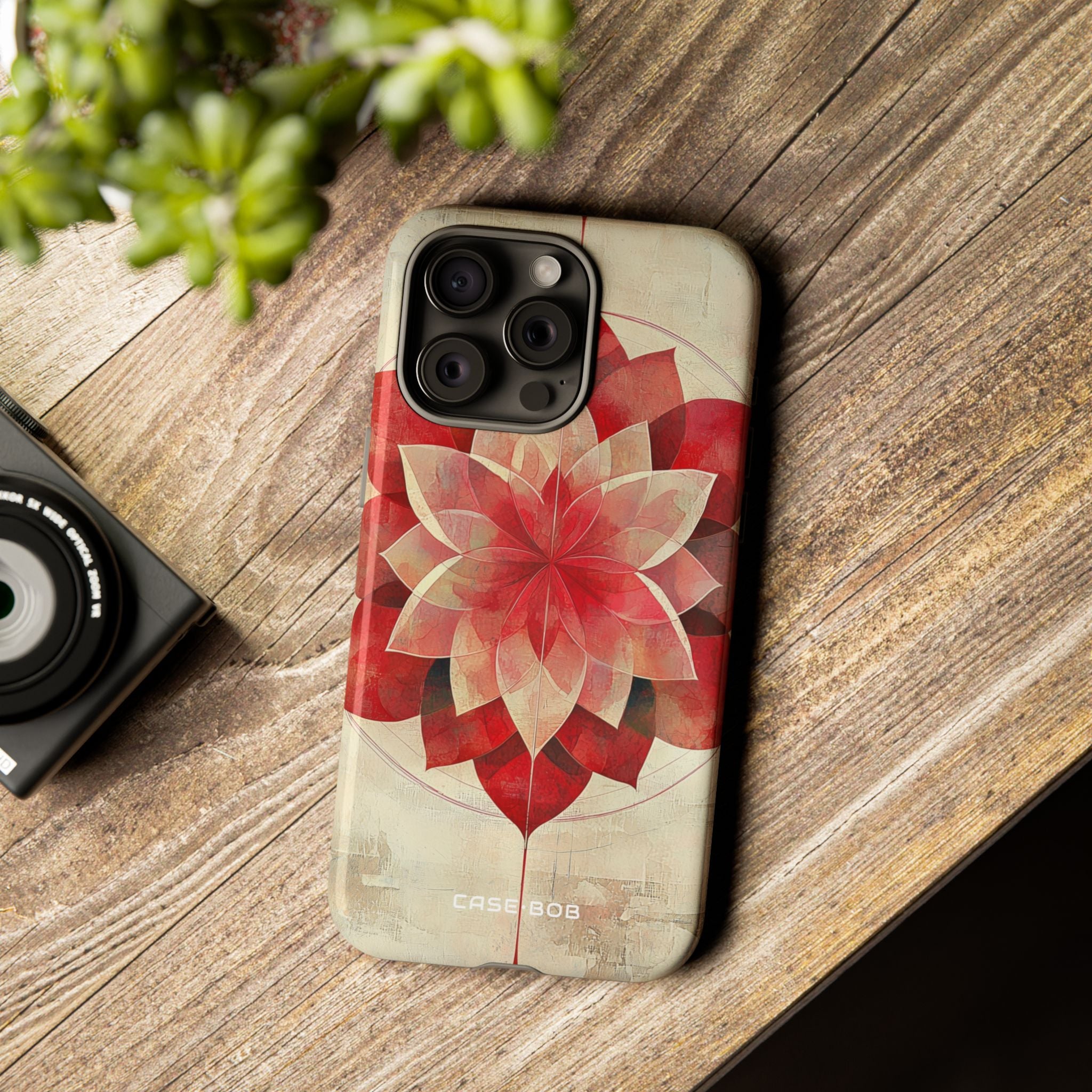 Crimson Bloom iPhone 15 Pro Max Case - Tough