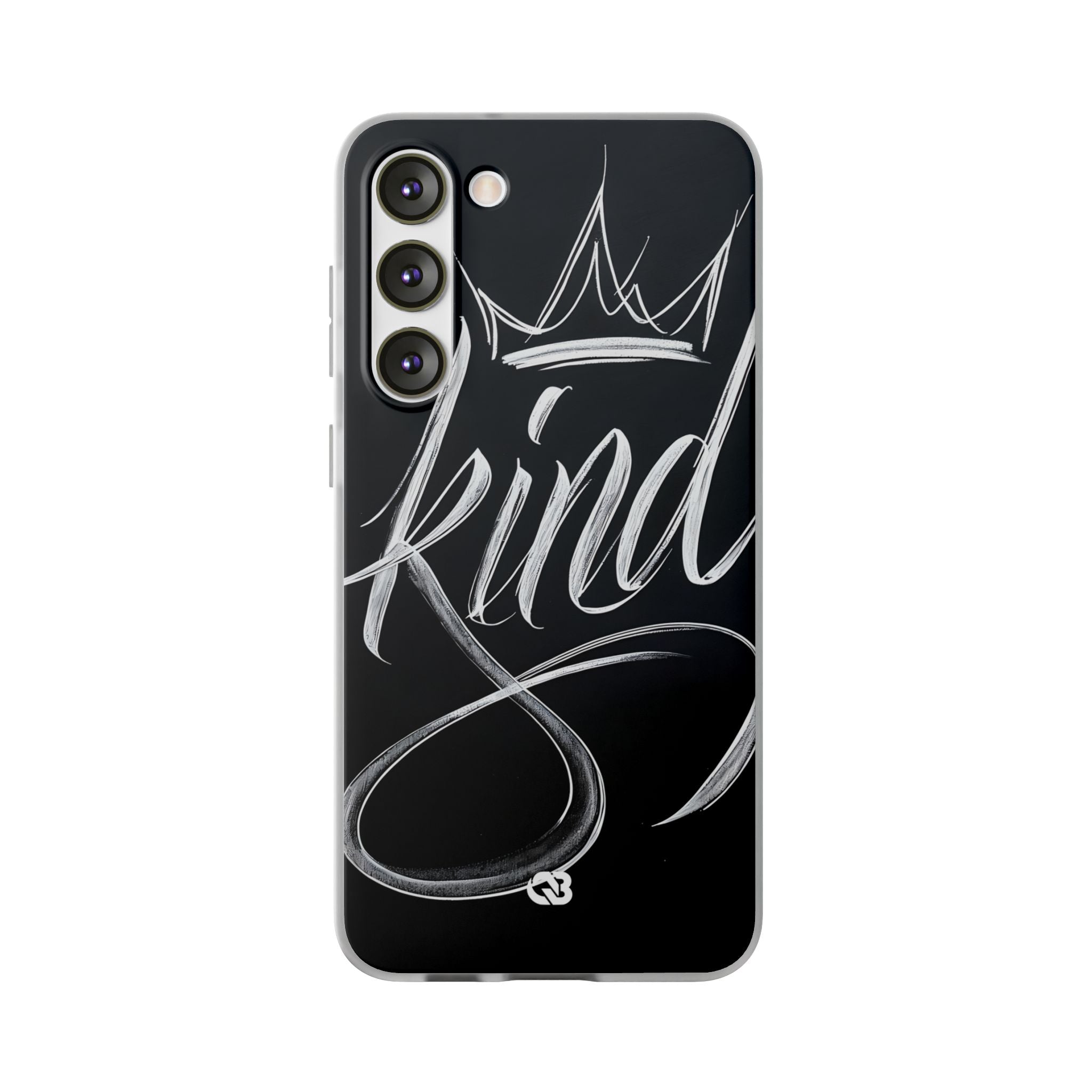 Noir Crown Script · Soft Custodia per Samsung
