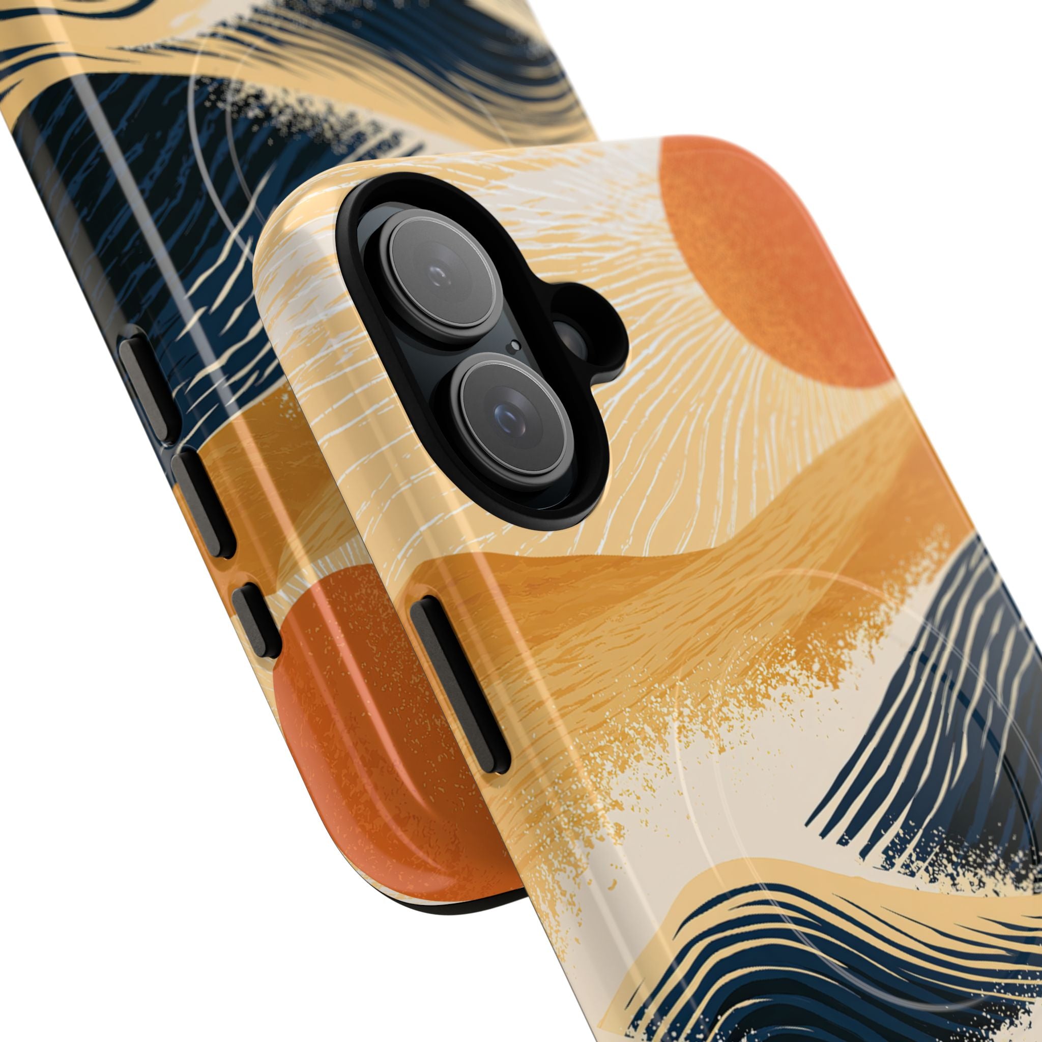 Blue Tough 2.0 Magsafe Phone Case for iPhone - Kyoto Cresting Tide