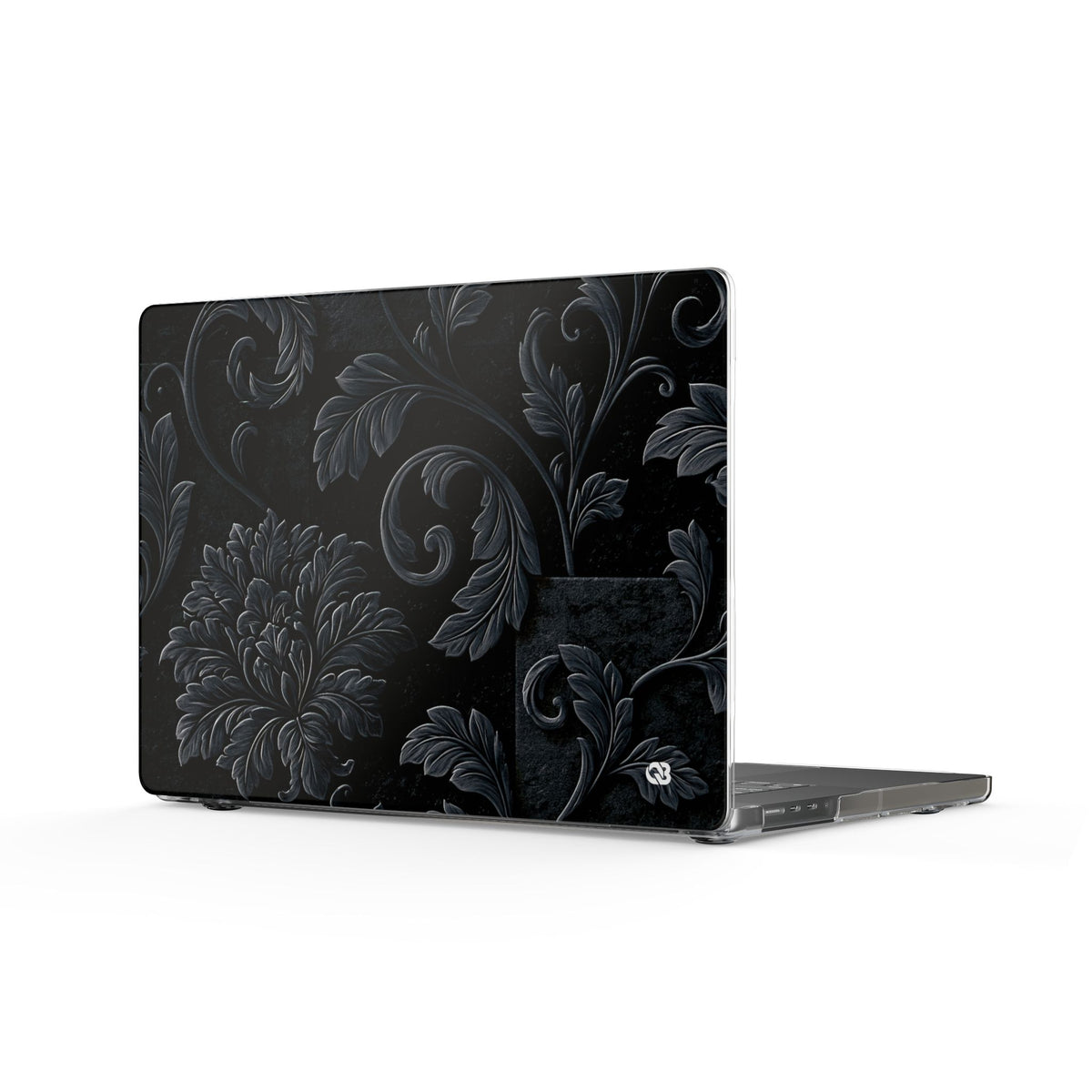 Obsidian Damask · Clear Hard Case for MacBook · Black