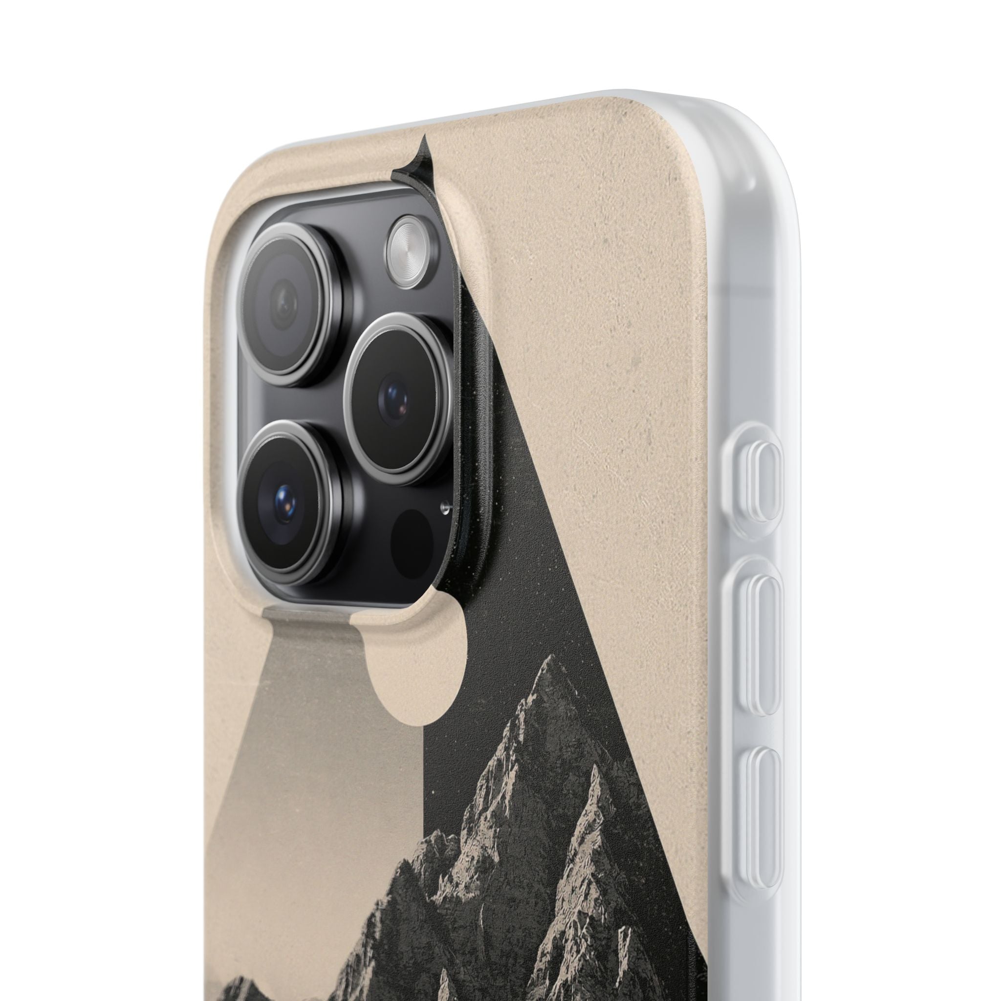 Beige Lite Phone Case for iPhone - Obsidian Summit Parchment
