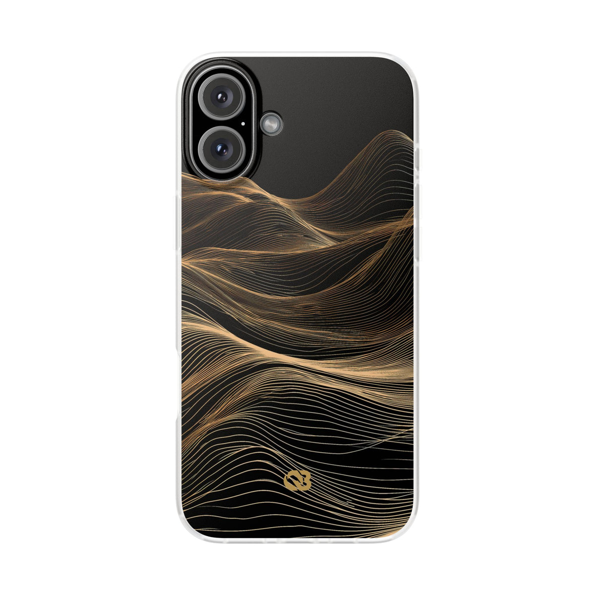 Black Lite Phone Case for iPhone - Copper Topo Ridge
