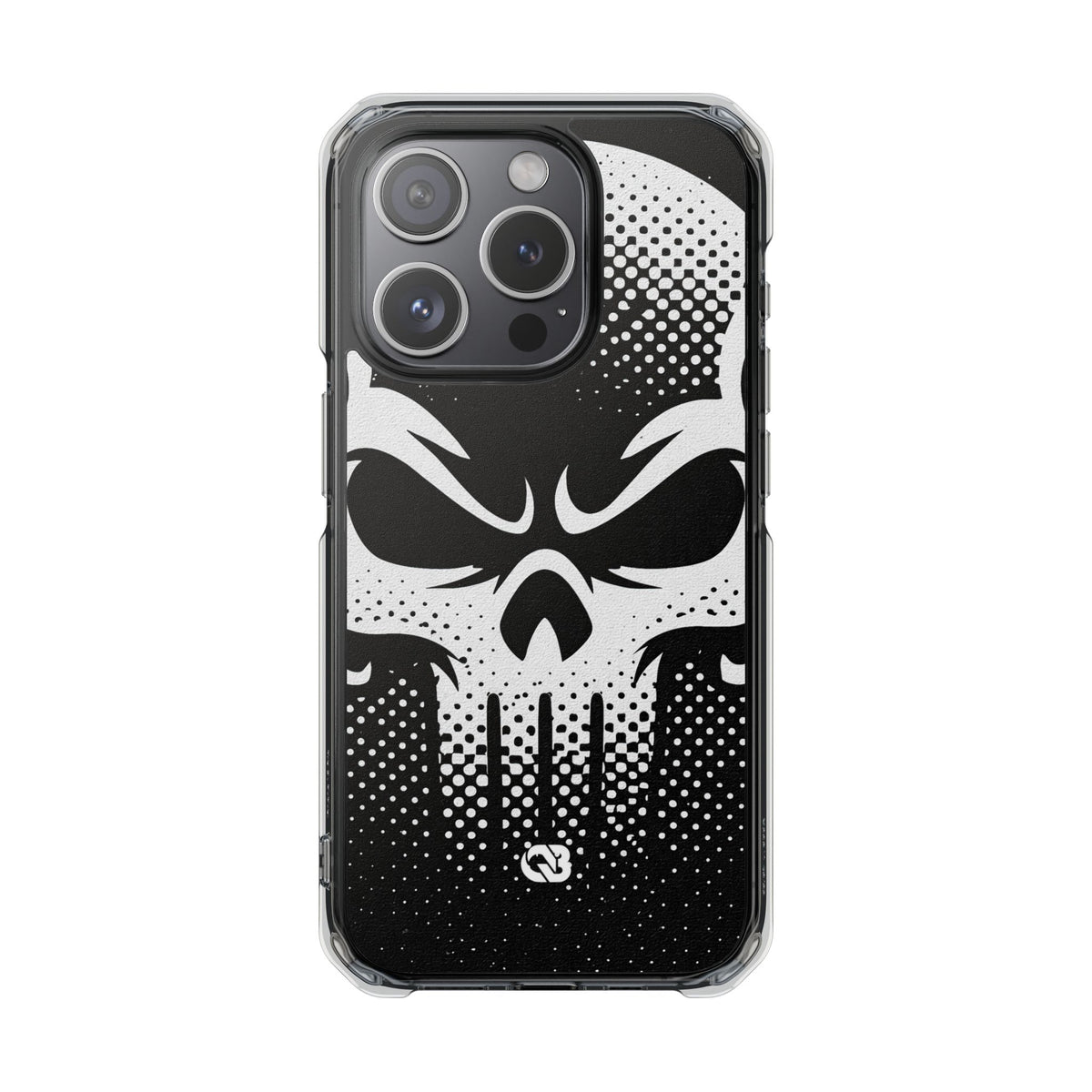 Phantom Halftone · Clear Impact Magnetic Phone Case for iPhone · Black