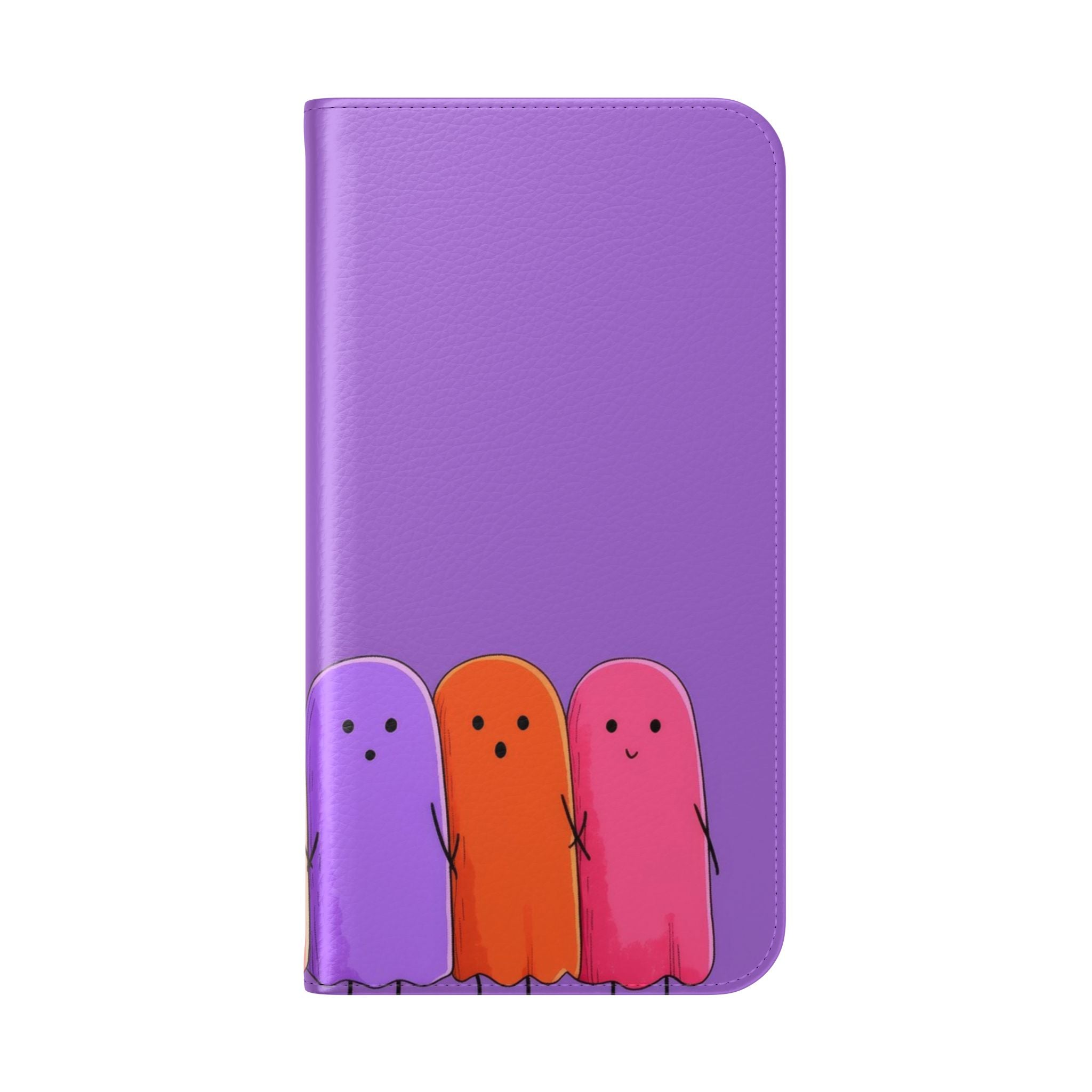 Colorful Ghosts Line - iPhone 15 Plus Case - Wallet