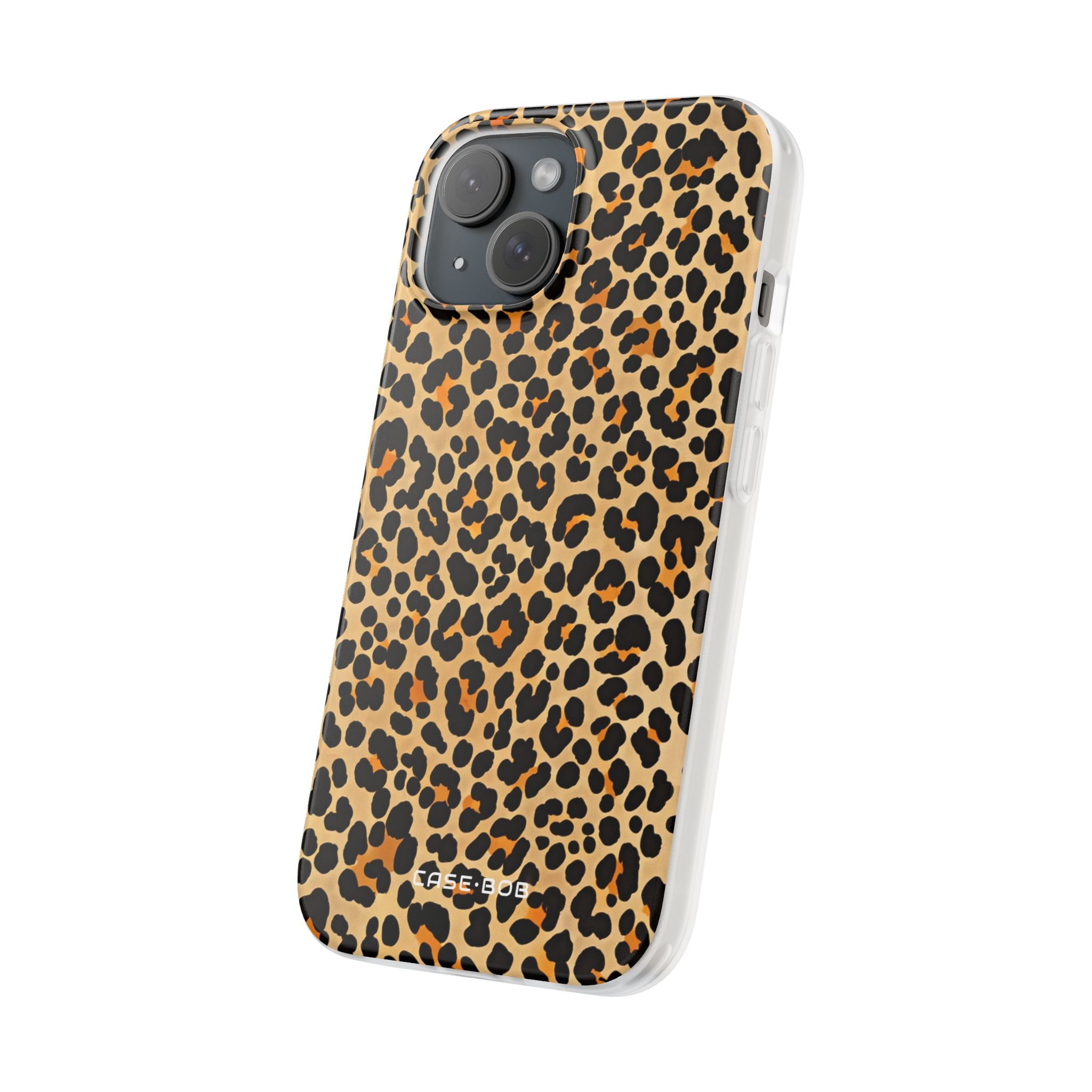 Spottet Ember iPhone 15 Cover - Blød
