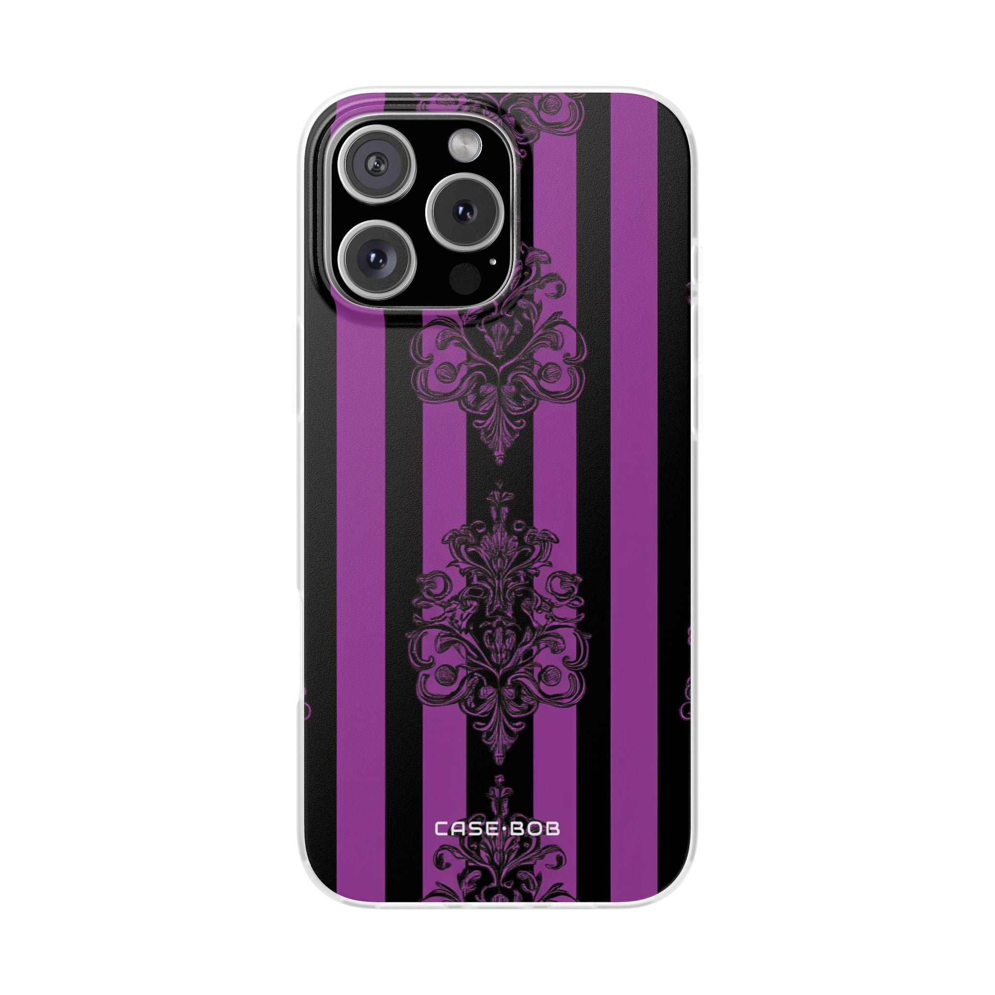 Damask Elegance Purple iPhone 16 Pro Max Case - Soft