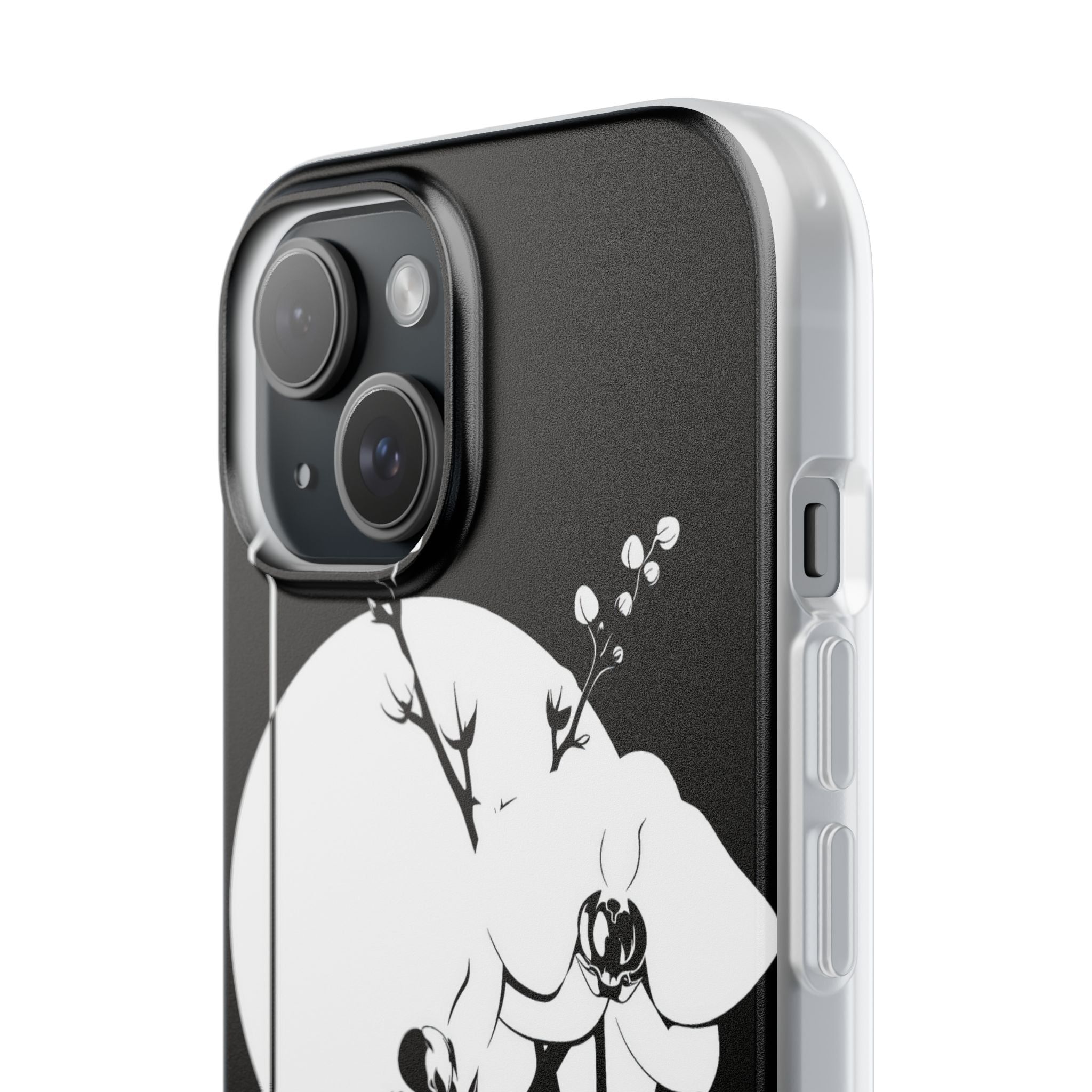 Black Lite Phone Case for iPhone - Lunar Orchid Grid