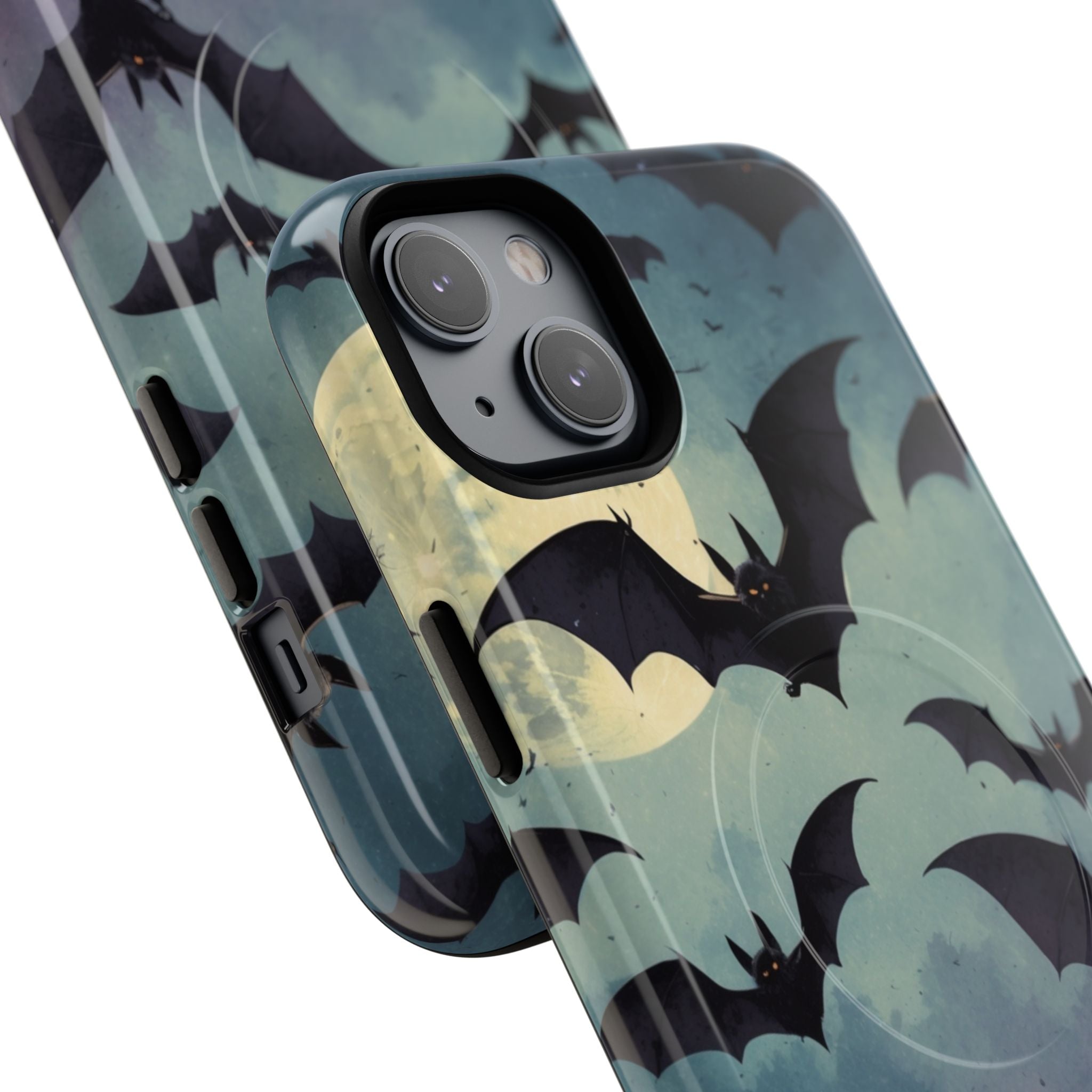 Leuchtender Fledermaus-Schwarm iPhone 14 Plus Case - Tough+