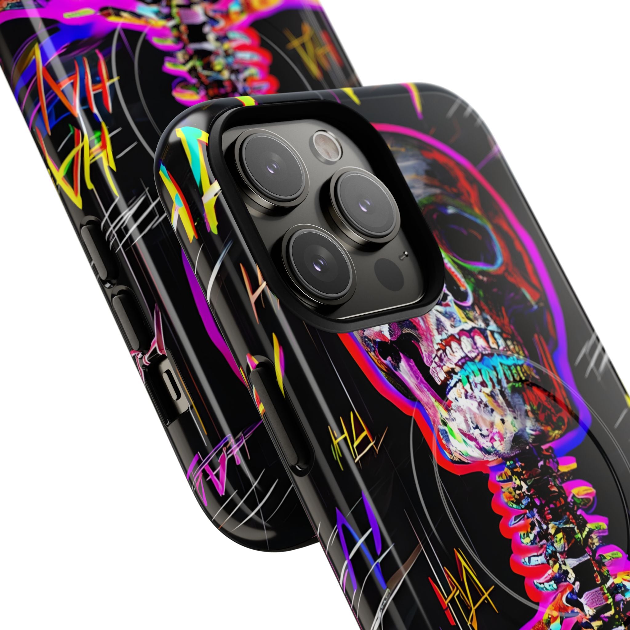 Neon Glitch Skeleton · Tough+ Coque de téléphone pour iPhone · Magsafe