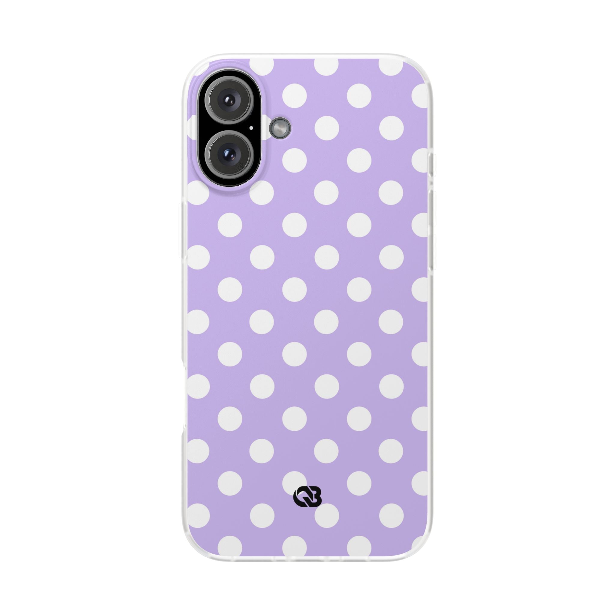 Lavender Polka Grid · Soft Phone Case for iPhone