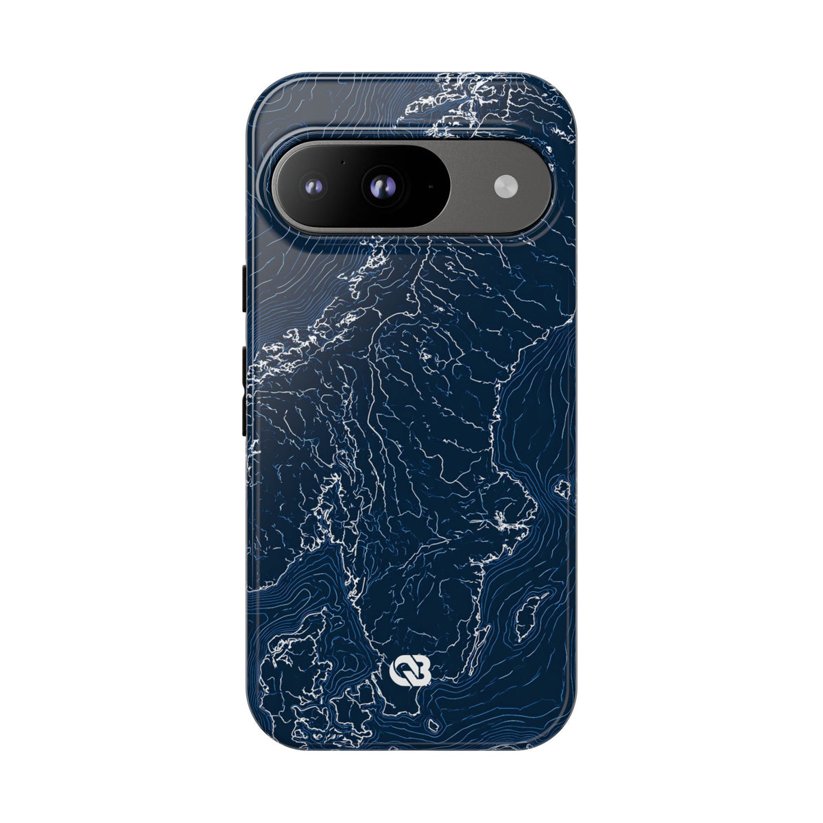 Nordic Contour Chart · Tough Phone Case for Pixel · Blue