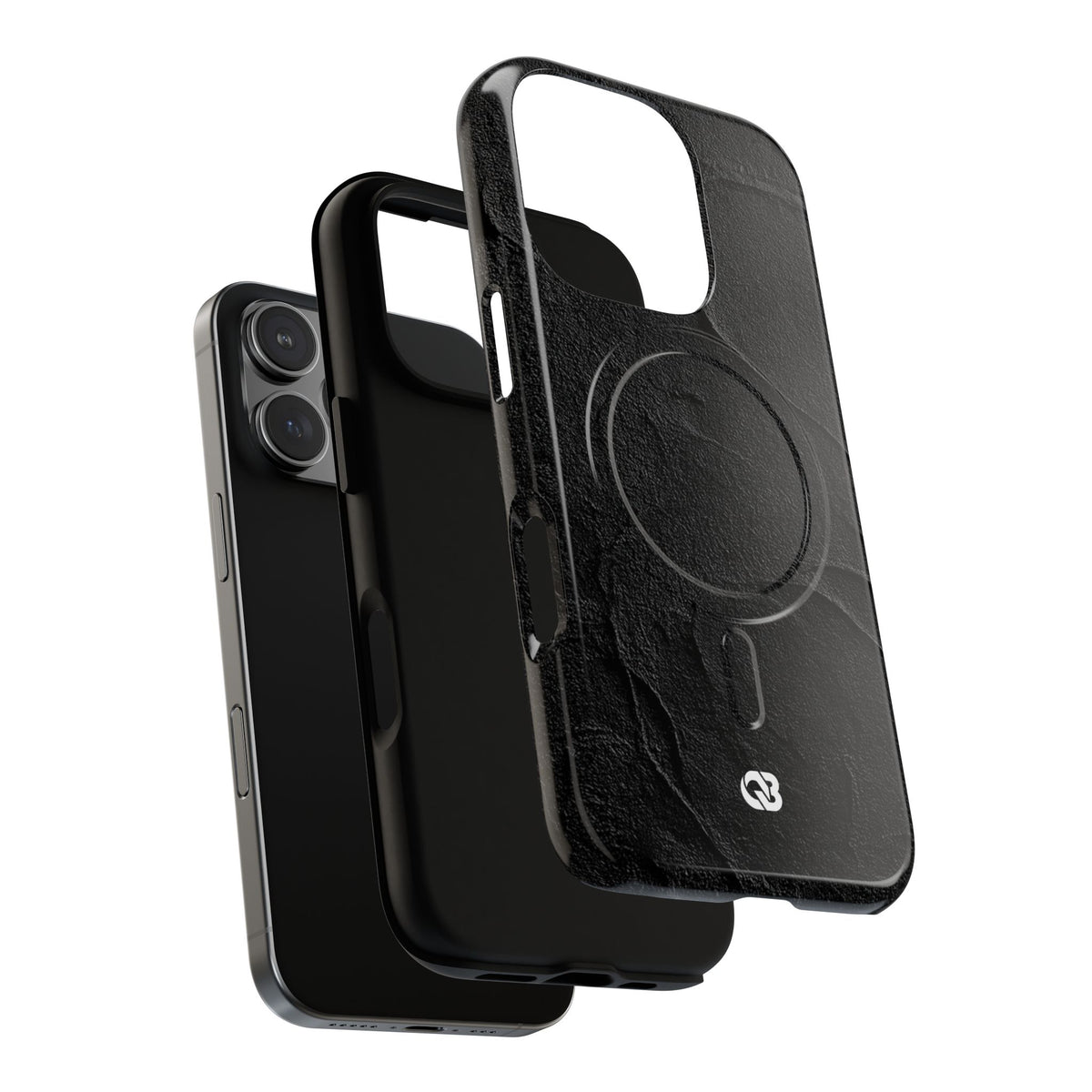 Obsidian Stucco Relief · Tough 2.0 Magnetic Phone Case for iPhone · Black